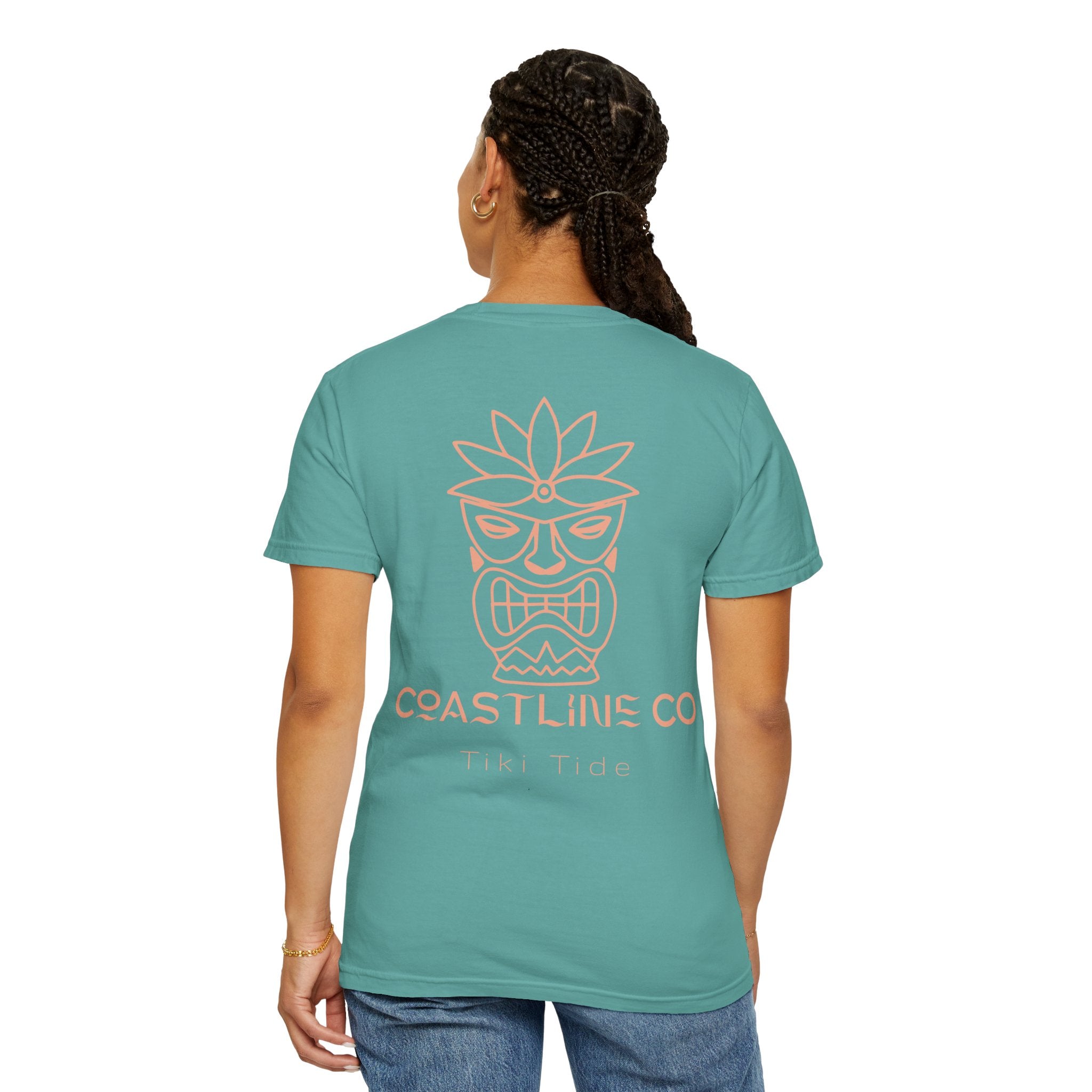 T-Shirt — Coastline Co Tiki Logo Tee (Back Graphic)