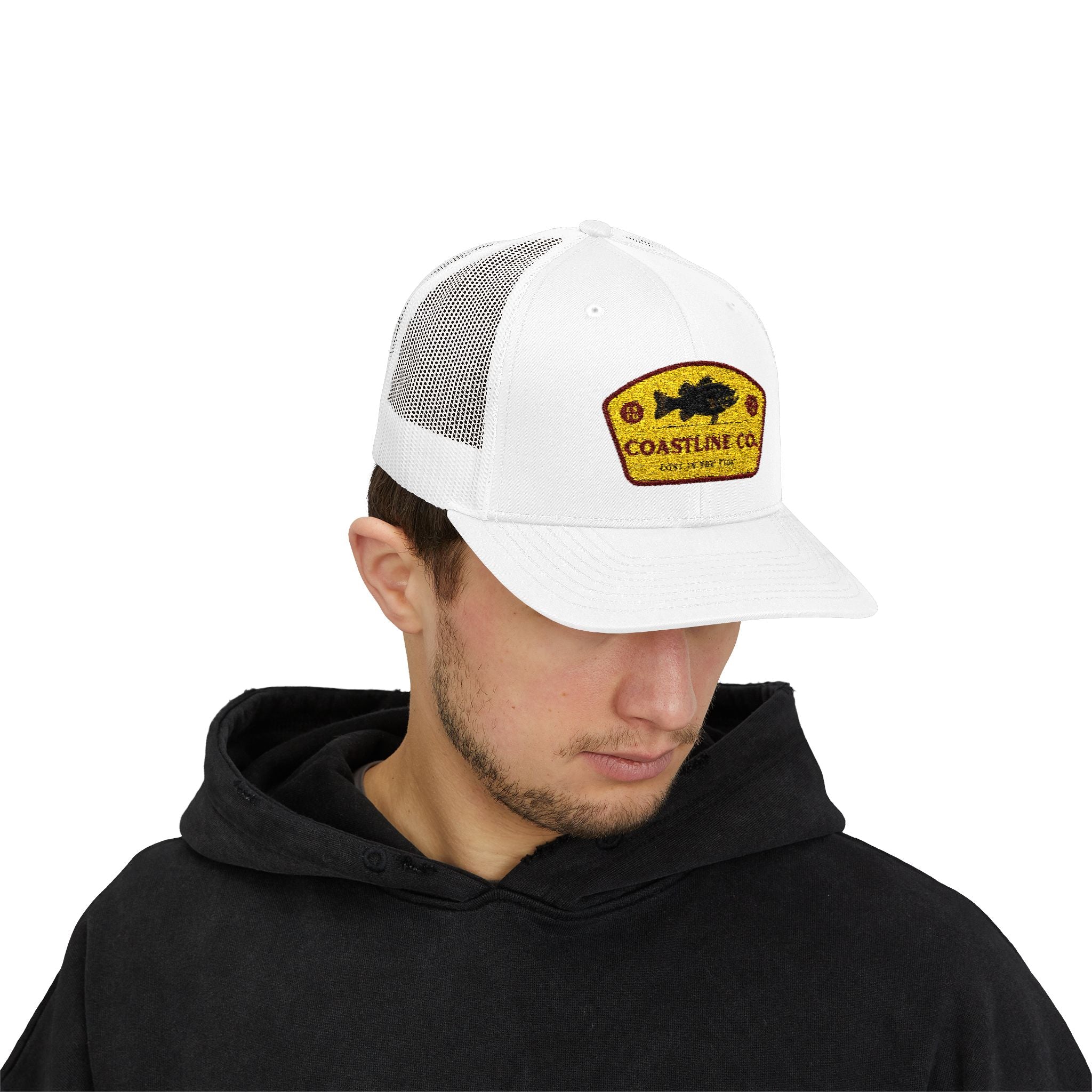 Coastline Co. Fish Patch Trucker Cap — Vintage Fishing Snapback