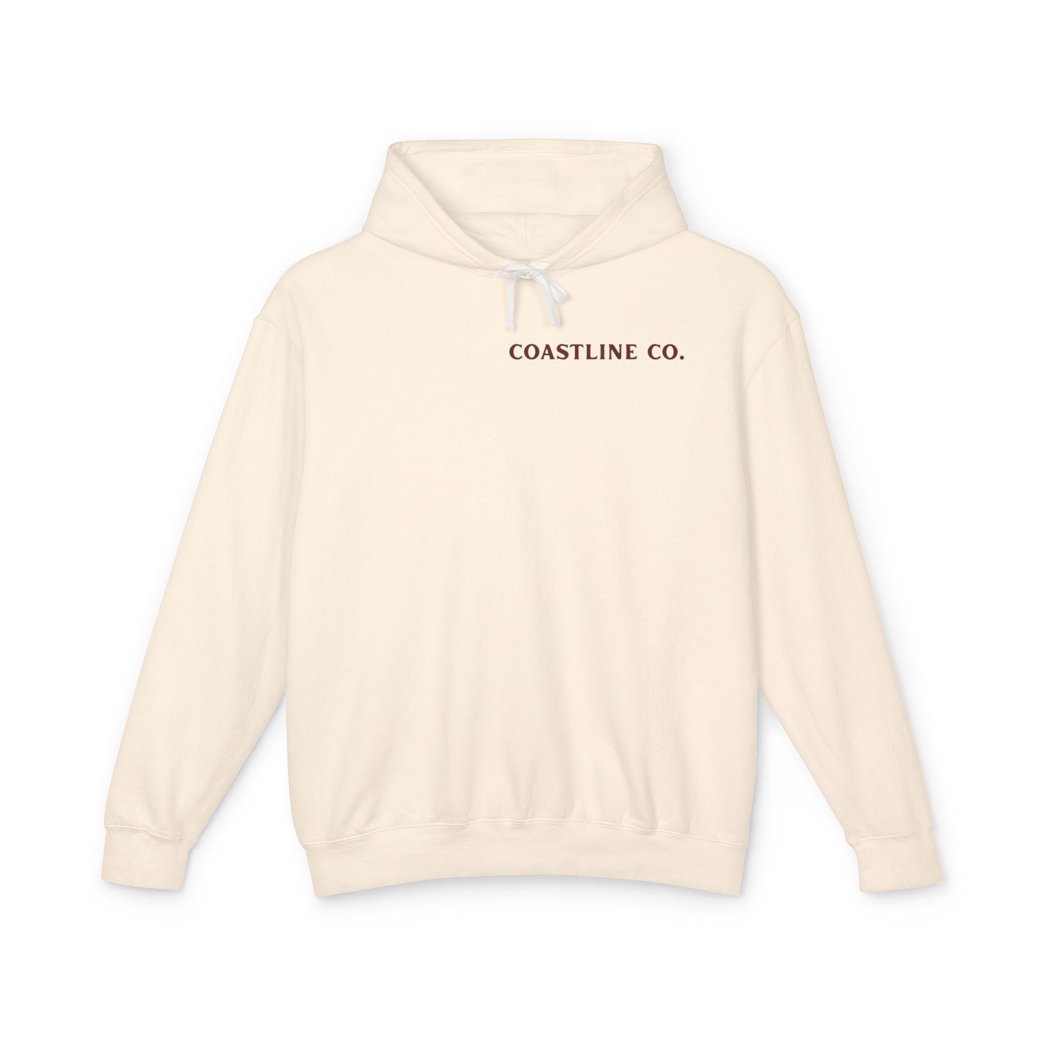 Coastline Co. Fish Logo Hoodie — Lightweight Coastal Pullover