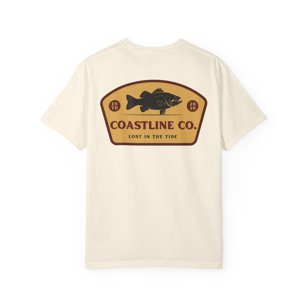 Coastline Co. Bass Patch Tee — "Lost in the Tide" Graphic T-Shirt
