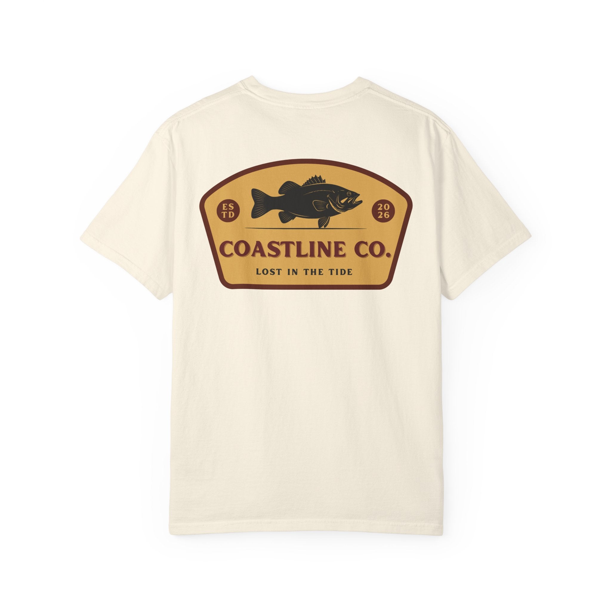 Coastline Co. Bass Patch Tee — "Lost in the Tide" Graphic T-Shirt