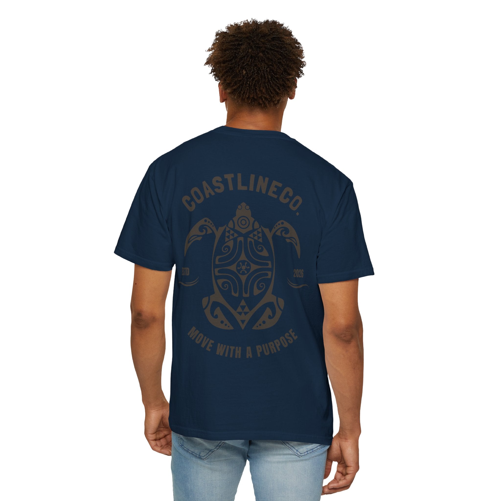 Coastline Co. Tribal Turtle Tee — "Move With A Purpose" Graphic T-Shirt