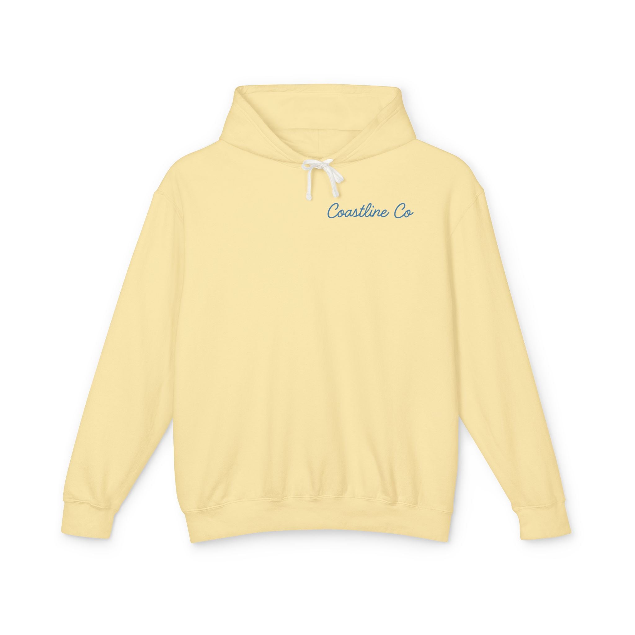 Coastline Co. Relax & Enjoy Lightweight Hoodie — Beach Graphic Pullover