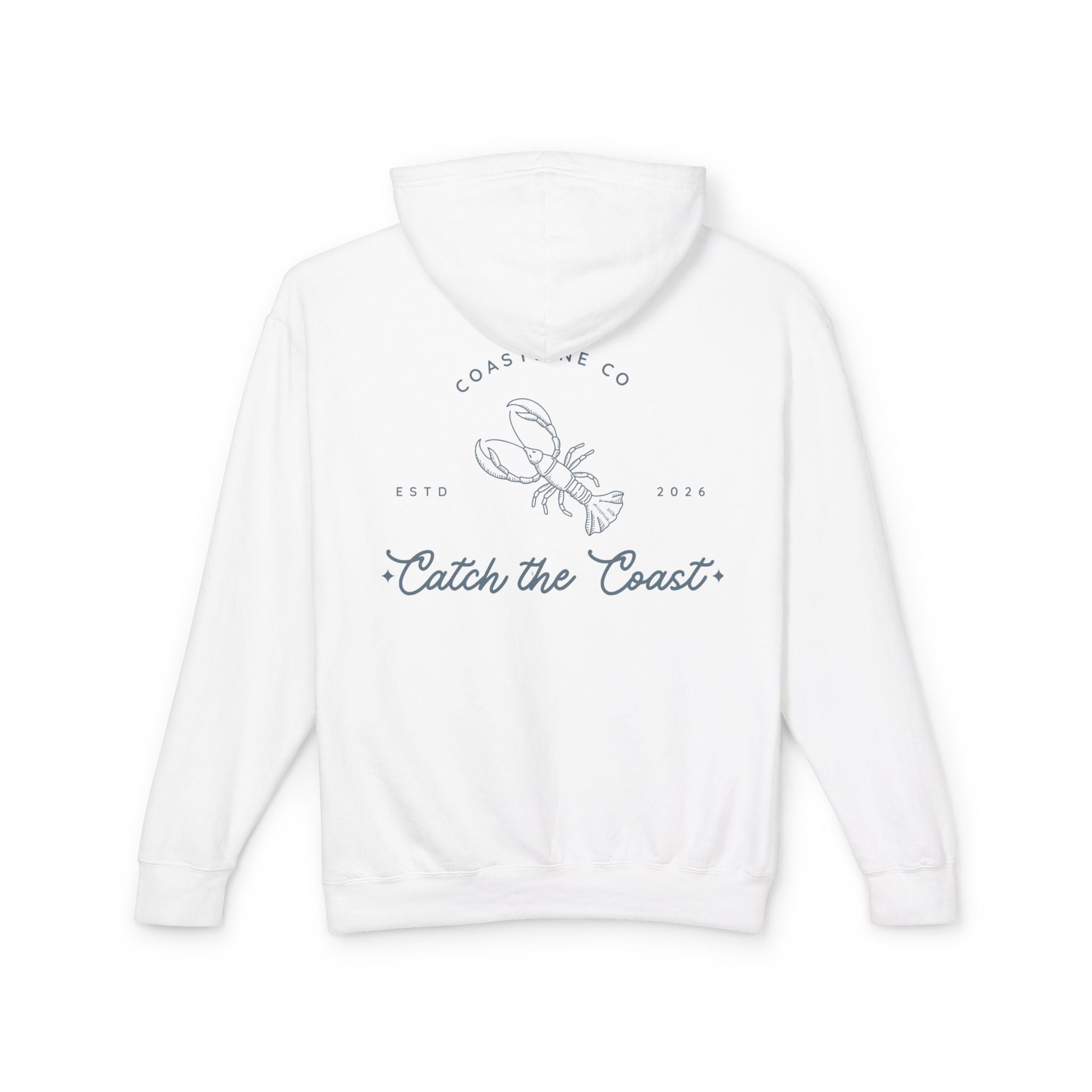 Catch the Coast Hoodie — Coastal Crab Graphic Lightweight Hooded Sweatshirt