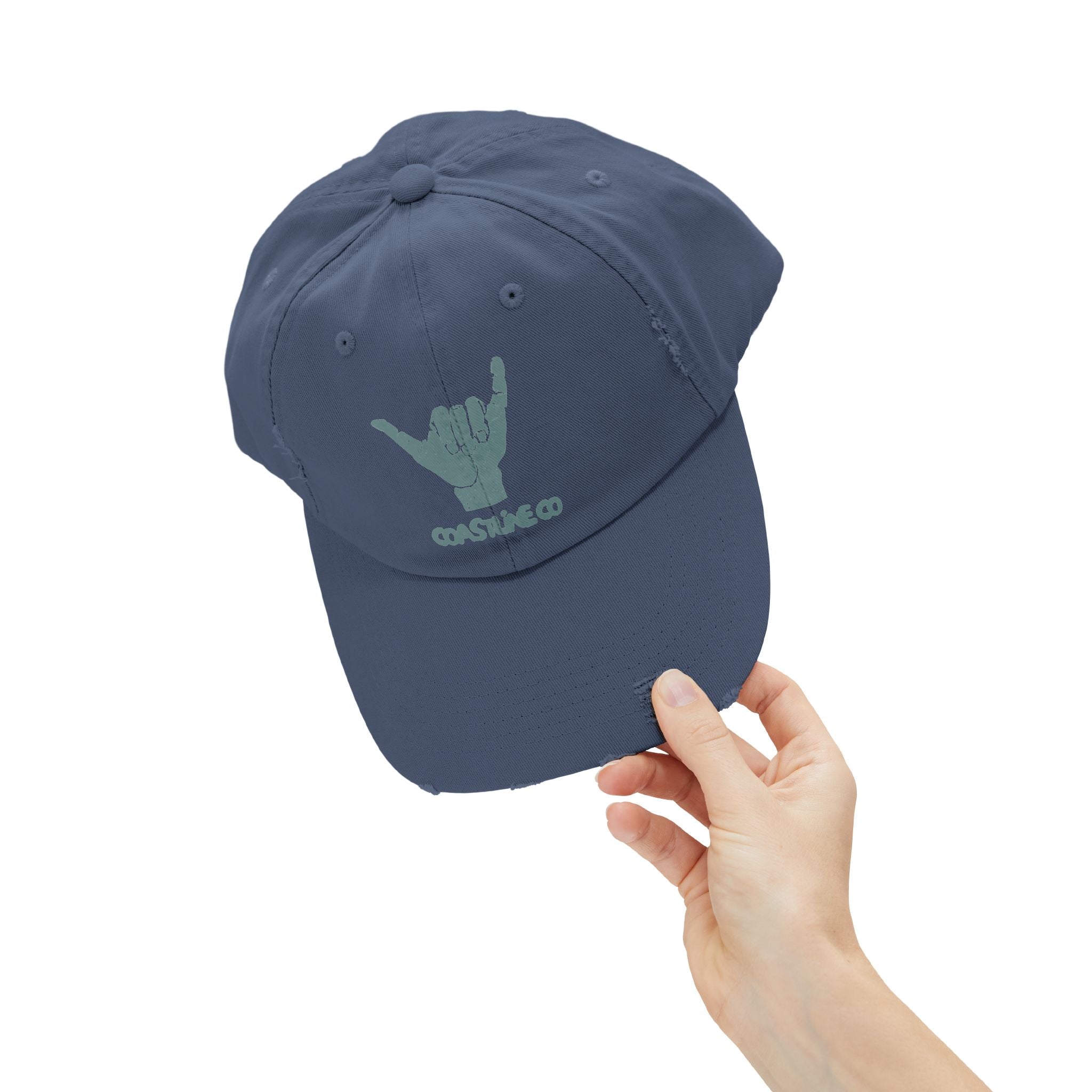 Distressed Shaka Cap — Surf Vibe Embroidered Hat