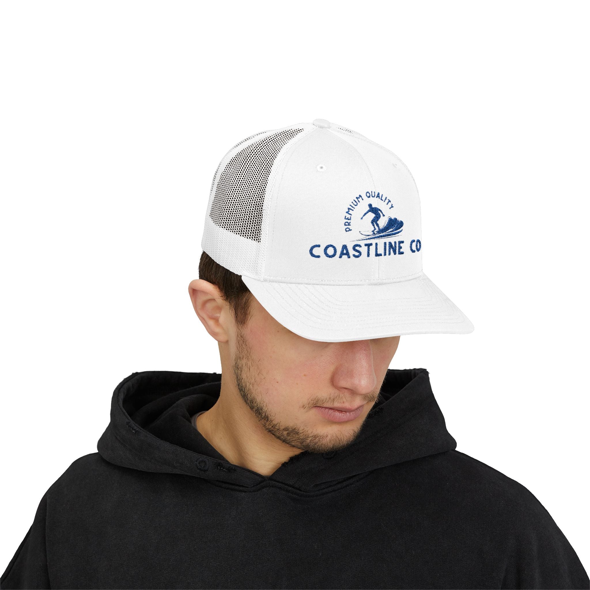 Coastline Co. Wave Trucker Cap – Premium Surf Logo Snapback