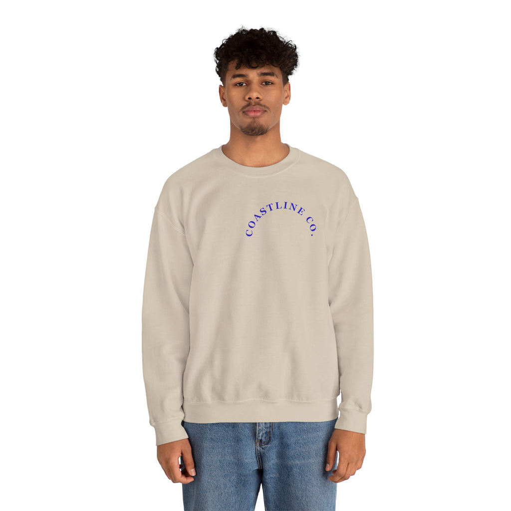 Coastline Co. Surf Crewneck Sweatshirt — 'Ride the Tide' Beach Pullover