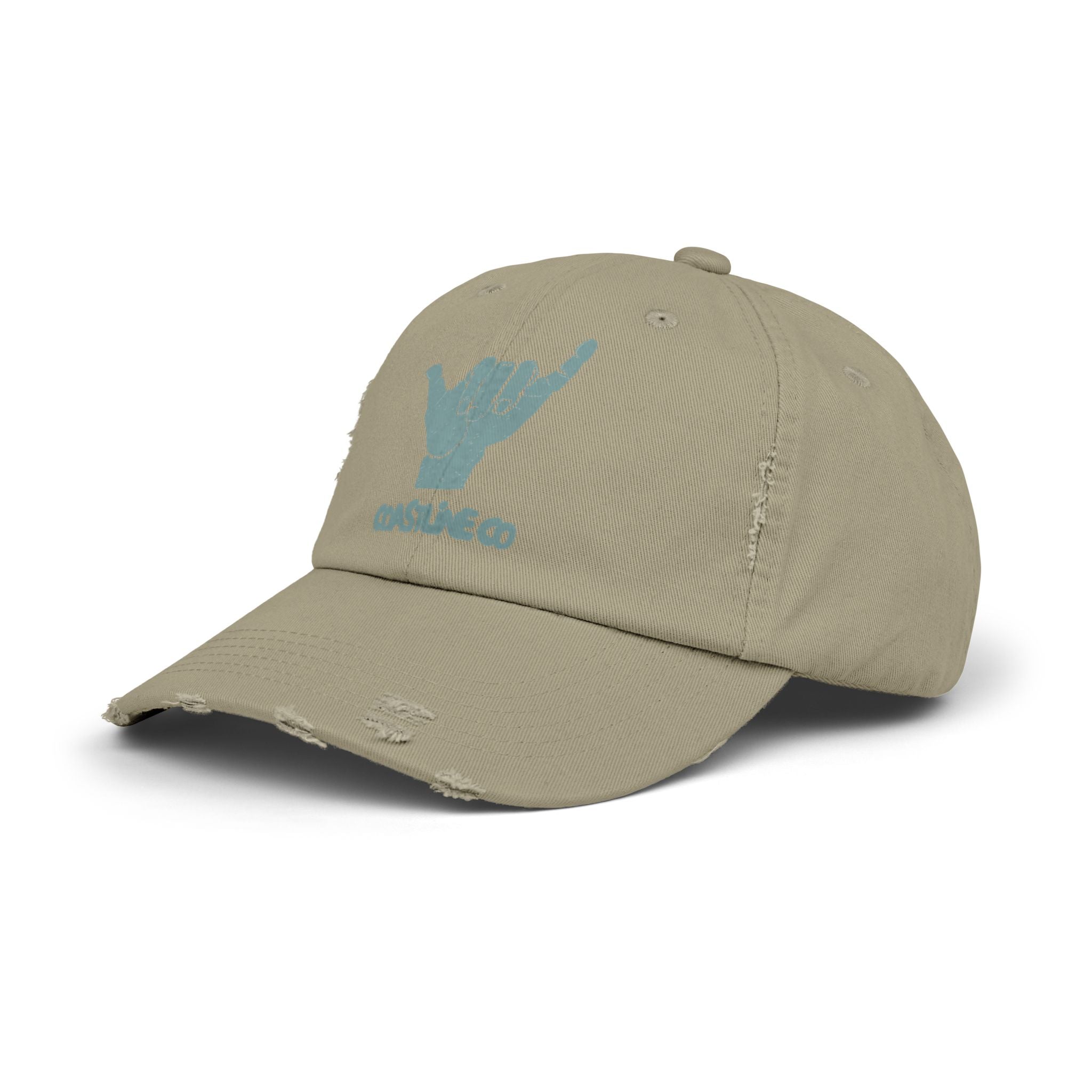 Distressed Shaka Cap — Surf Vibe Embroidered Hat