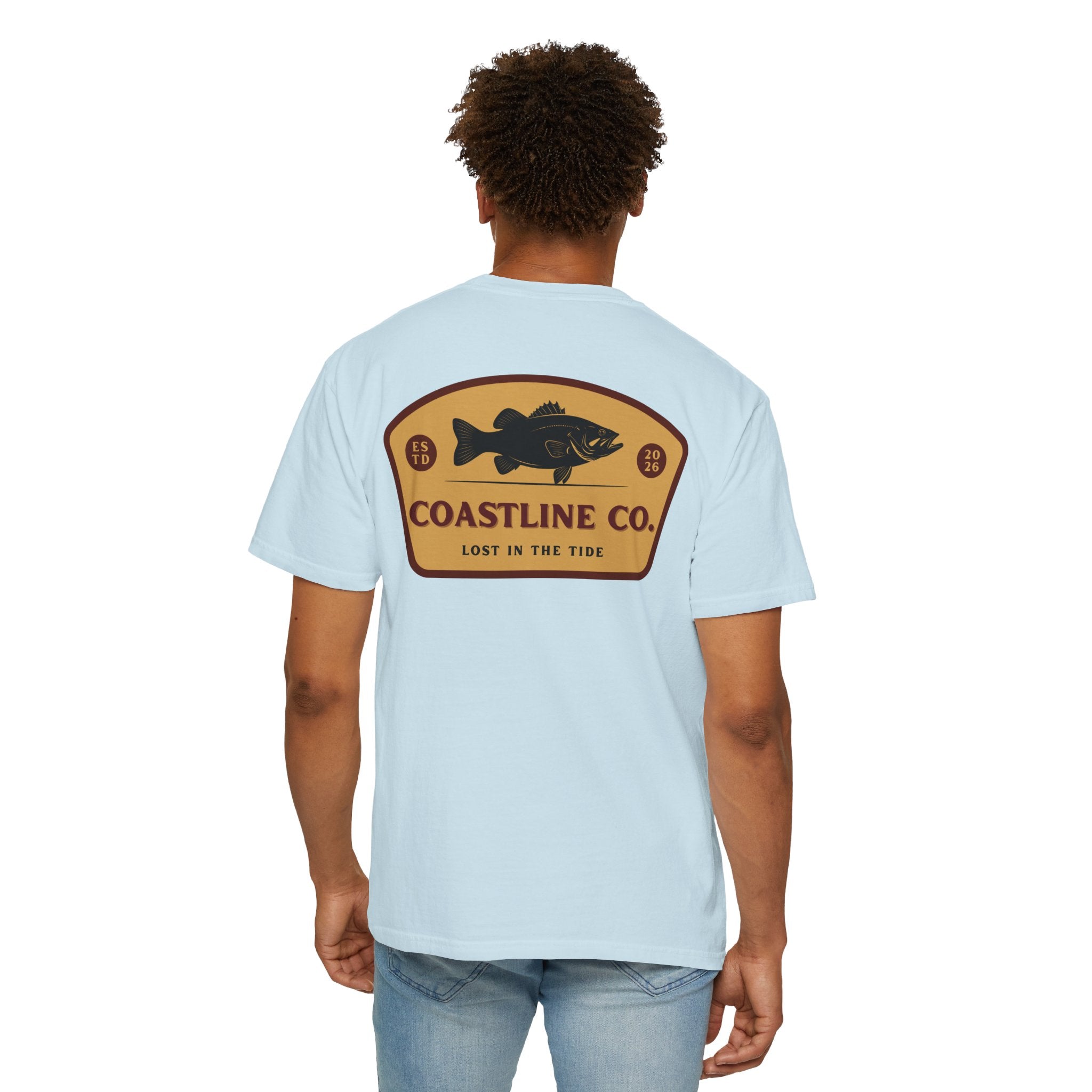 Coastline Co. Bass Patch Tee — "Lost in the Tide" Graphic T-Shirt