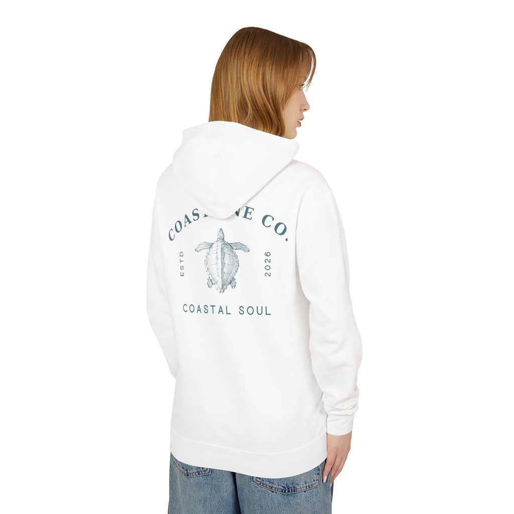 Coastline Co. “Coastal Soul” Turtle Hoodie — Lightweight Beach Pullover