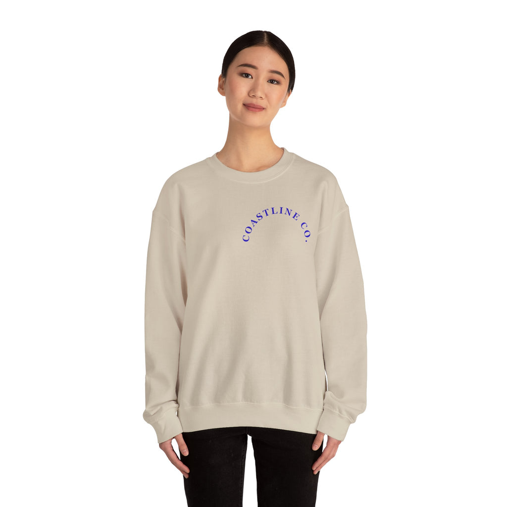 Coastline Co. Surf Crewneck Sweatshirt — 'Ride the Tide' Beach Pullover