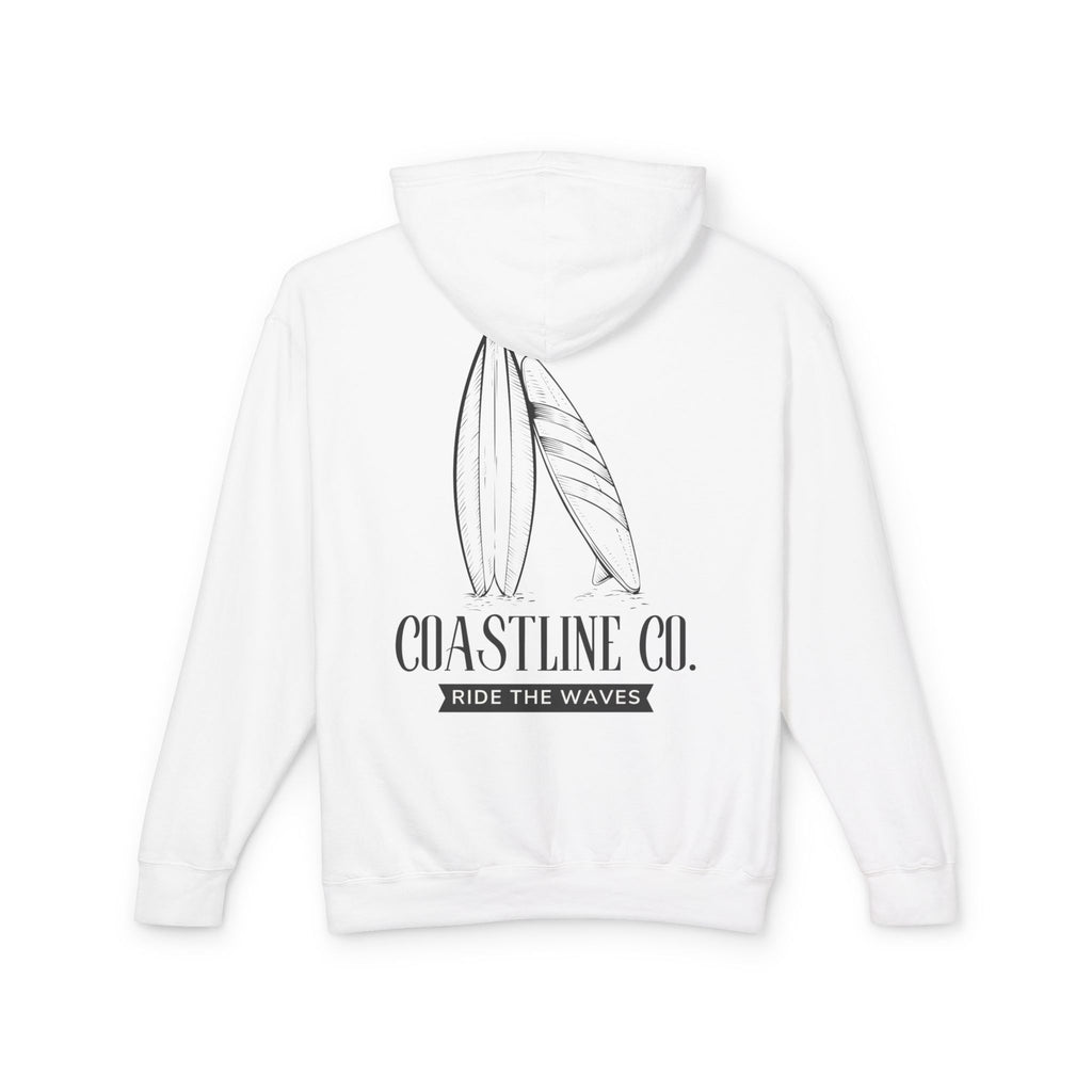 Coastline Co. Surf Hoodie — "Ride The Waves" Lightweight Hooded Sweatshirt