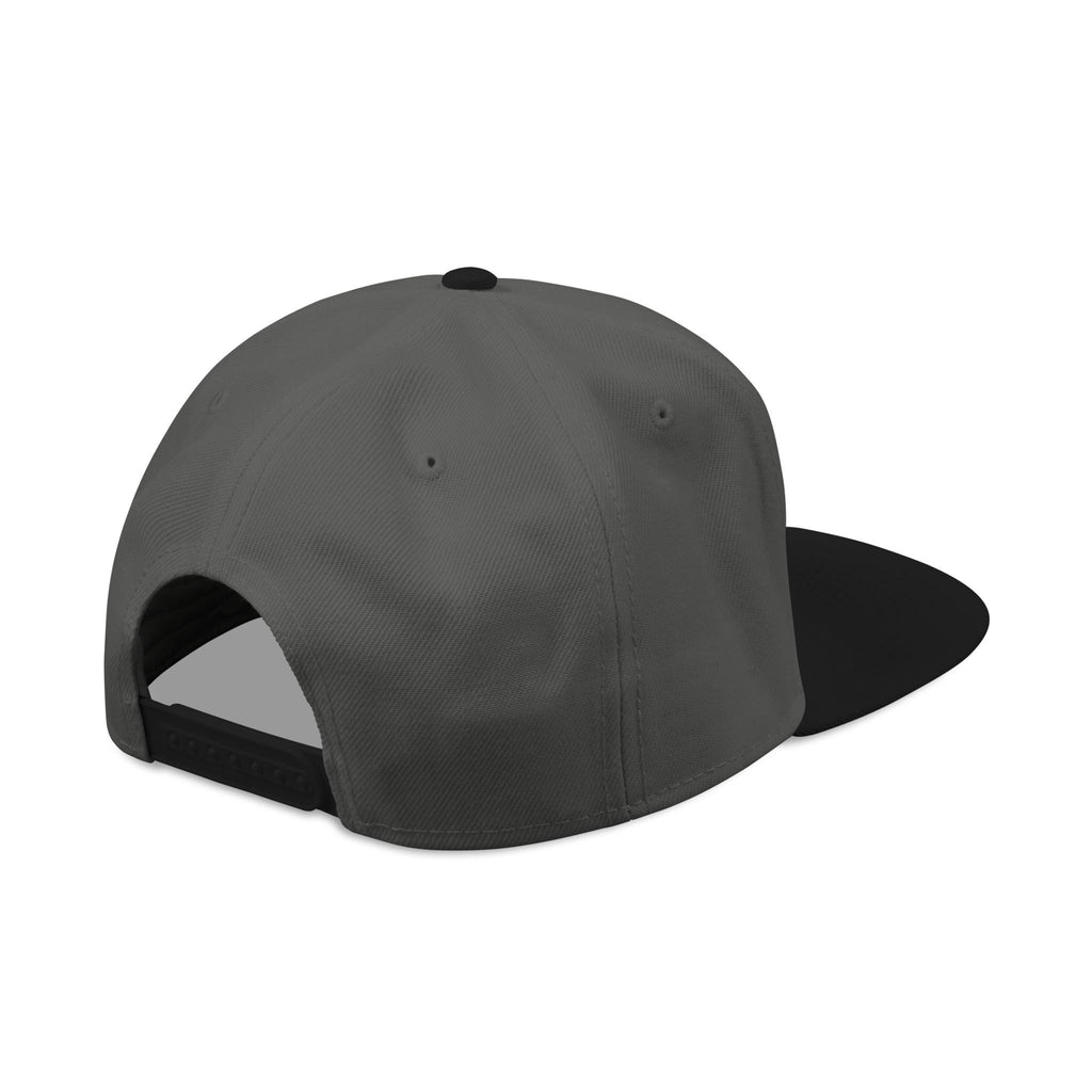 Embroidered Script Snapback Hat — Blue Silver Signature Cap