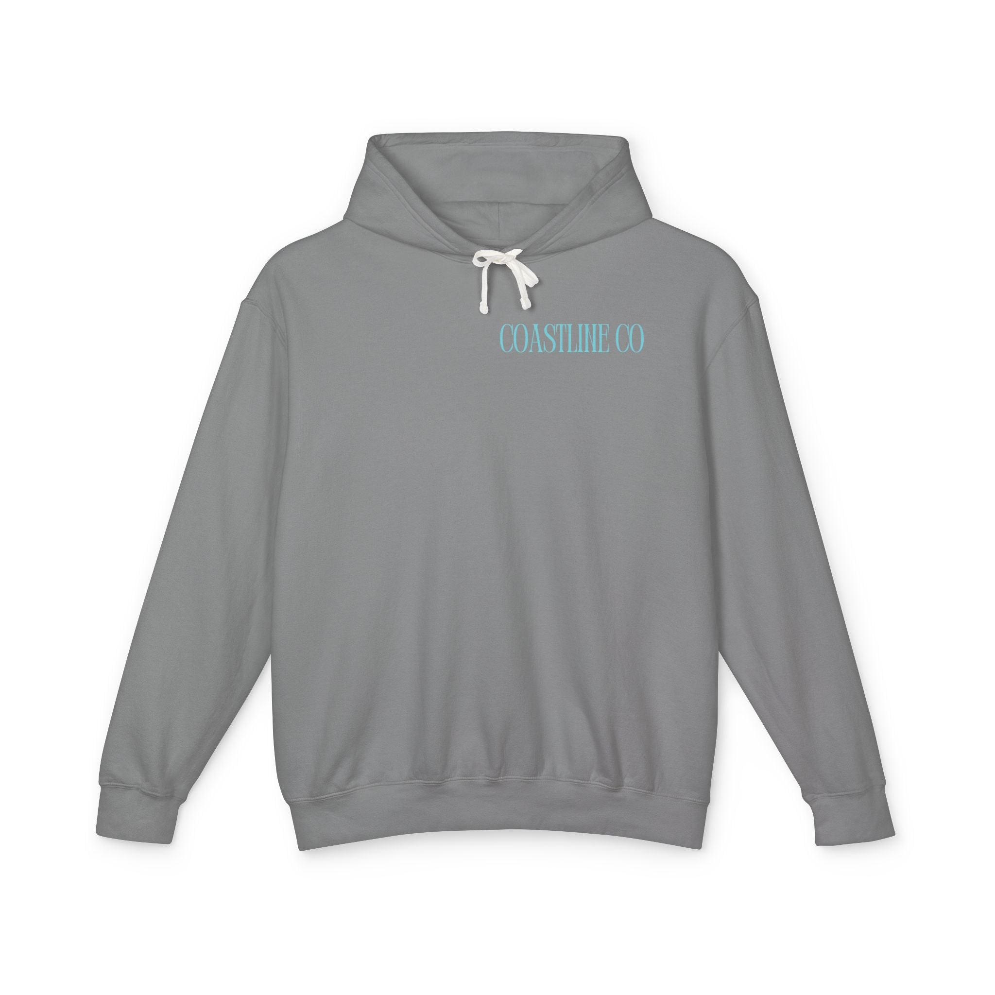 Coastline Co. Script Logo Hoodie — Beachy Lightweight Pullover