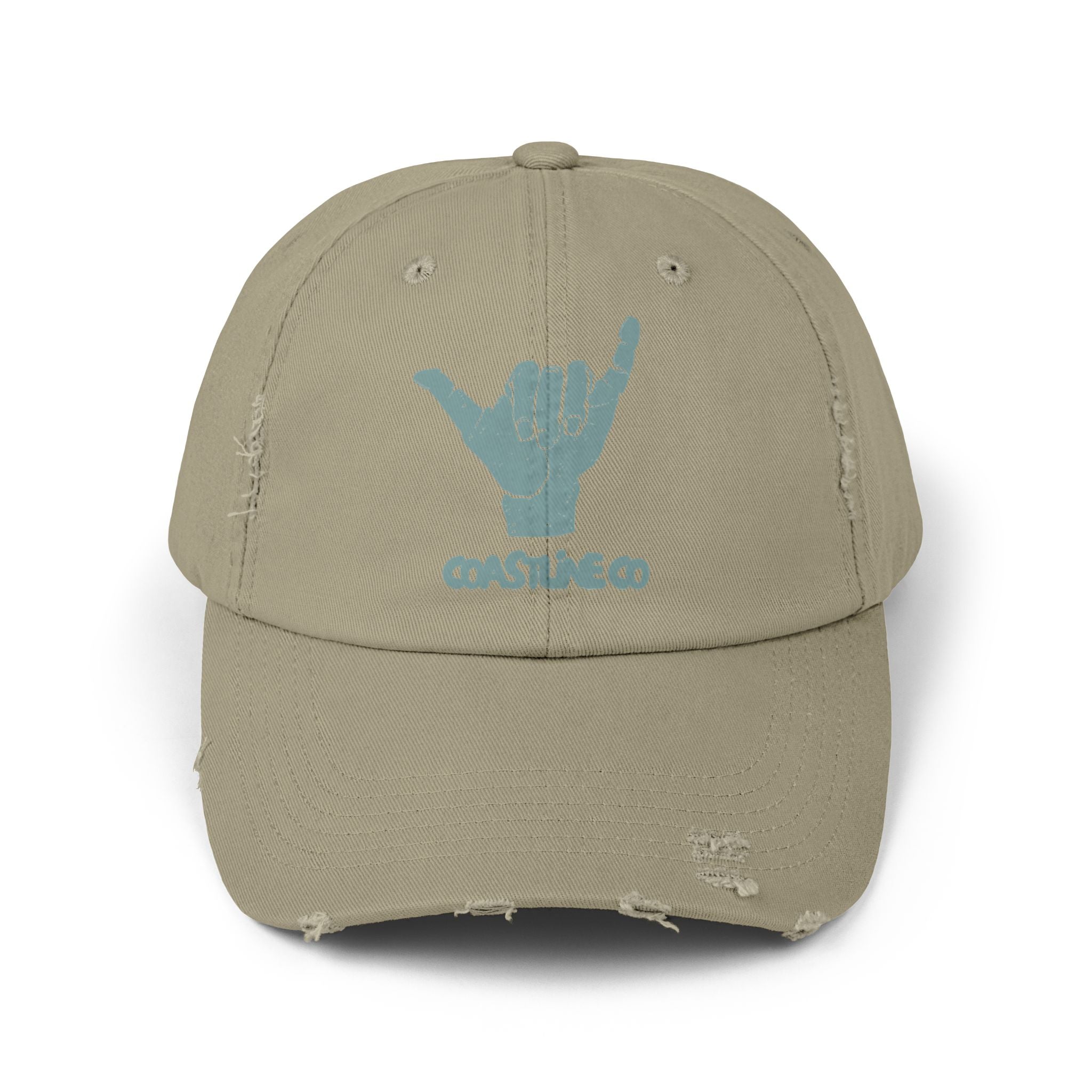Distressed Shaka Cap — Surf Vibe Embroidered Hat