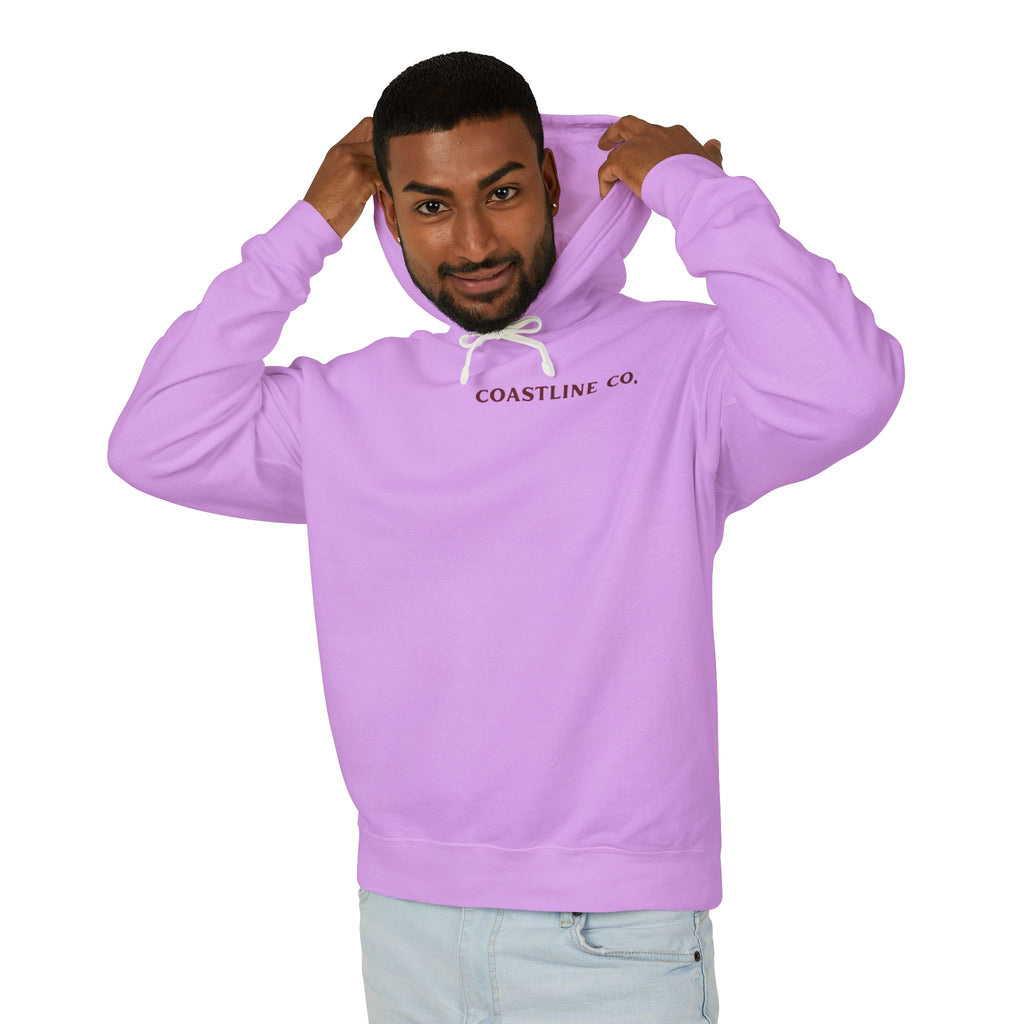 Coastline Co. Fish Logo Hoodie — Lightweight Coastal Pullover