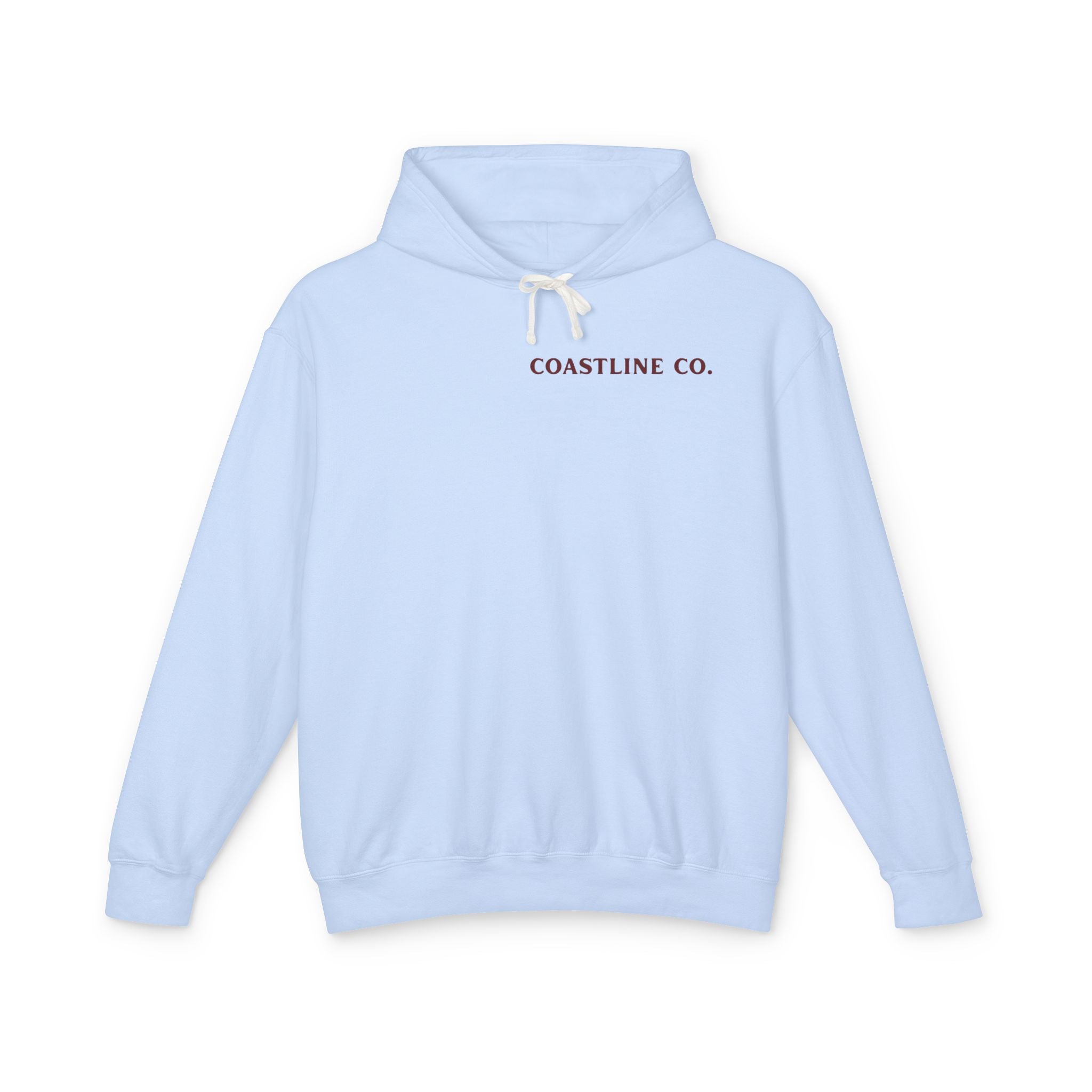 Coastline Co. Fish Logo Hoodie — Lightweight Coastal Pullover