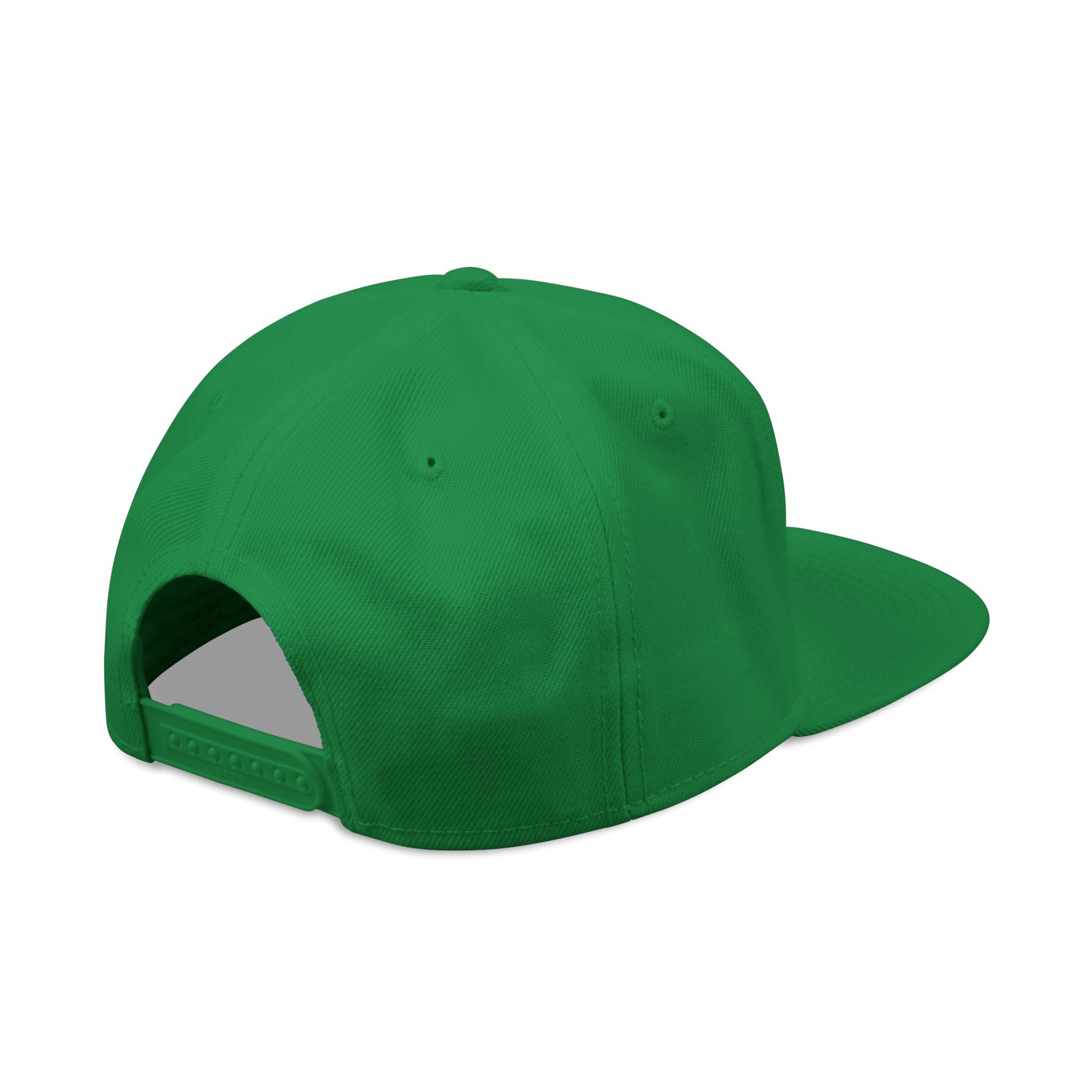 Embroidered Script Snapback Hat — Blue Silver Signature Cap