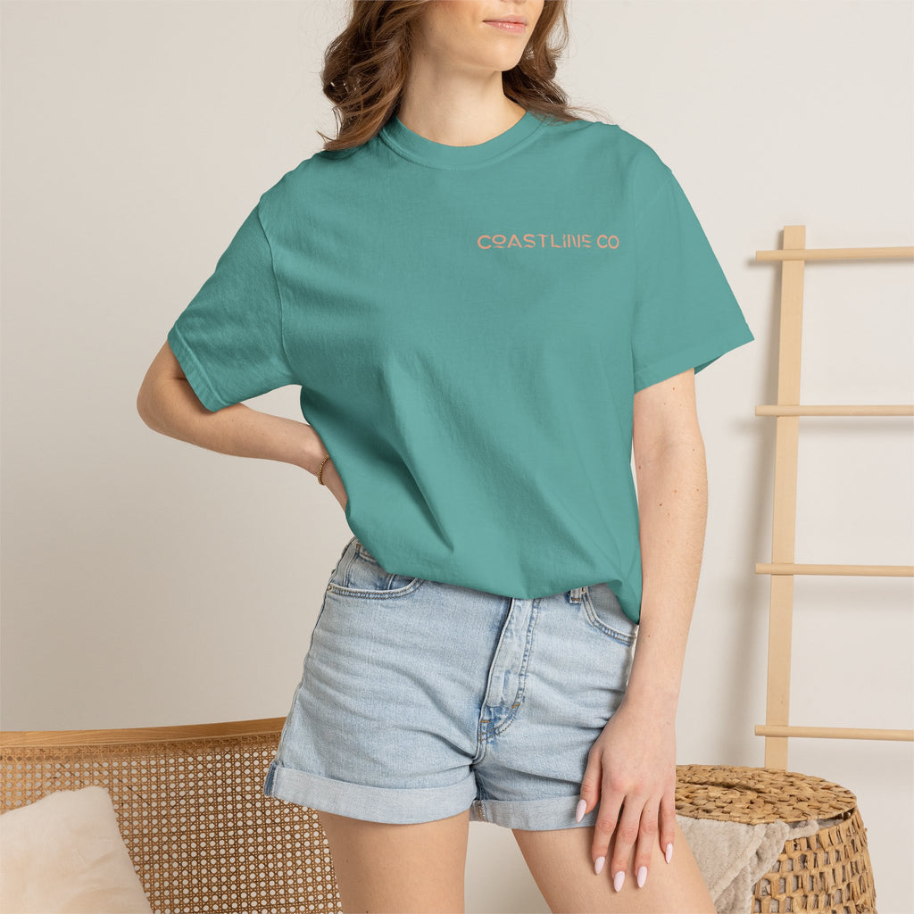 T-Shirt — Coastline Co Tiki Logo Tee (Back Graphic)