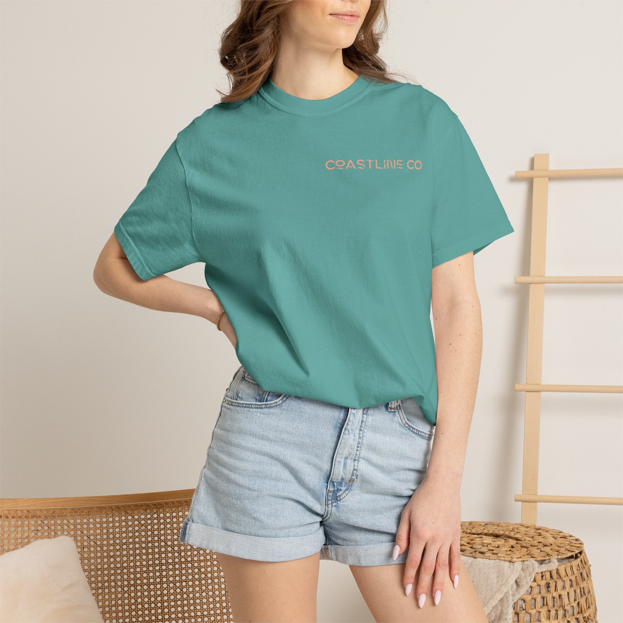 T-Shirt — Coastline Co Tiki Logo Tee (Back Graphic)