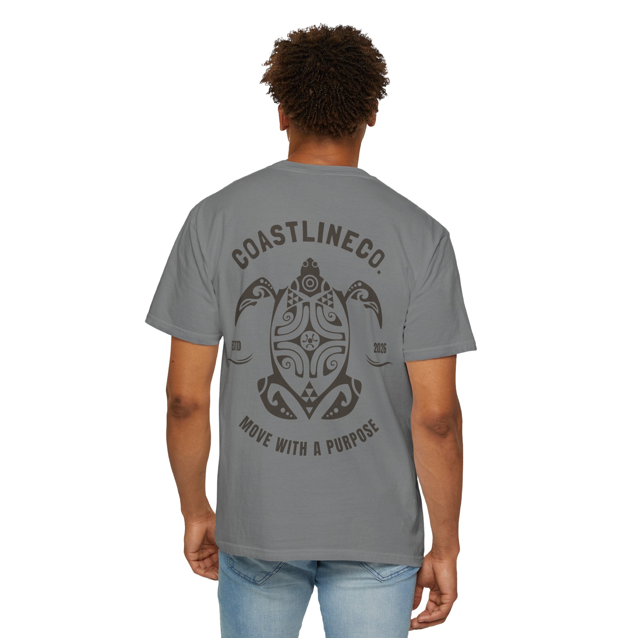 Coastline Co. Tribal Turtle Tee — "Move With A Purpose" Graphic T-Shirt