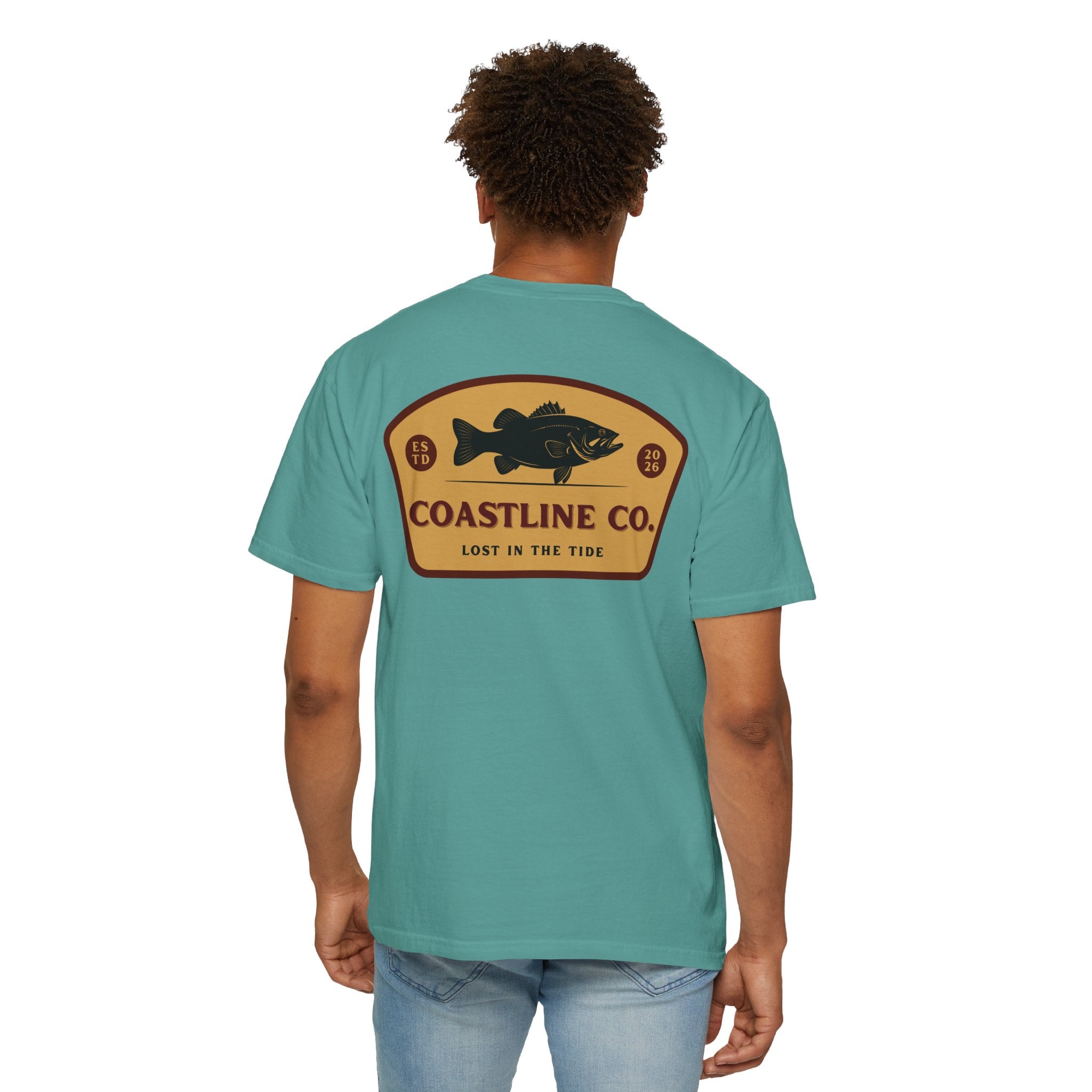 Coastline Co. Bass Patch Tee — "Lost in the Tide" Graphic T-Shirt