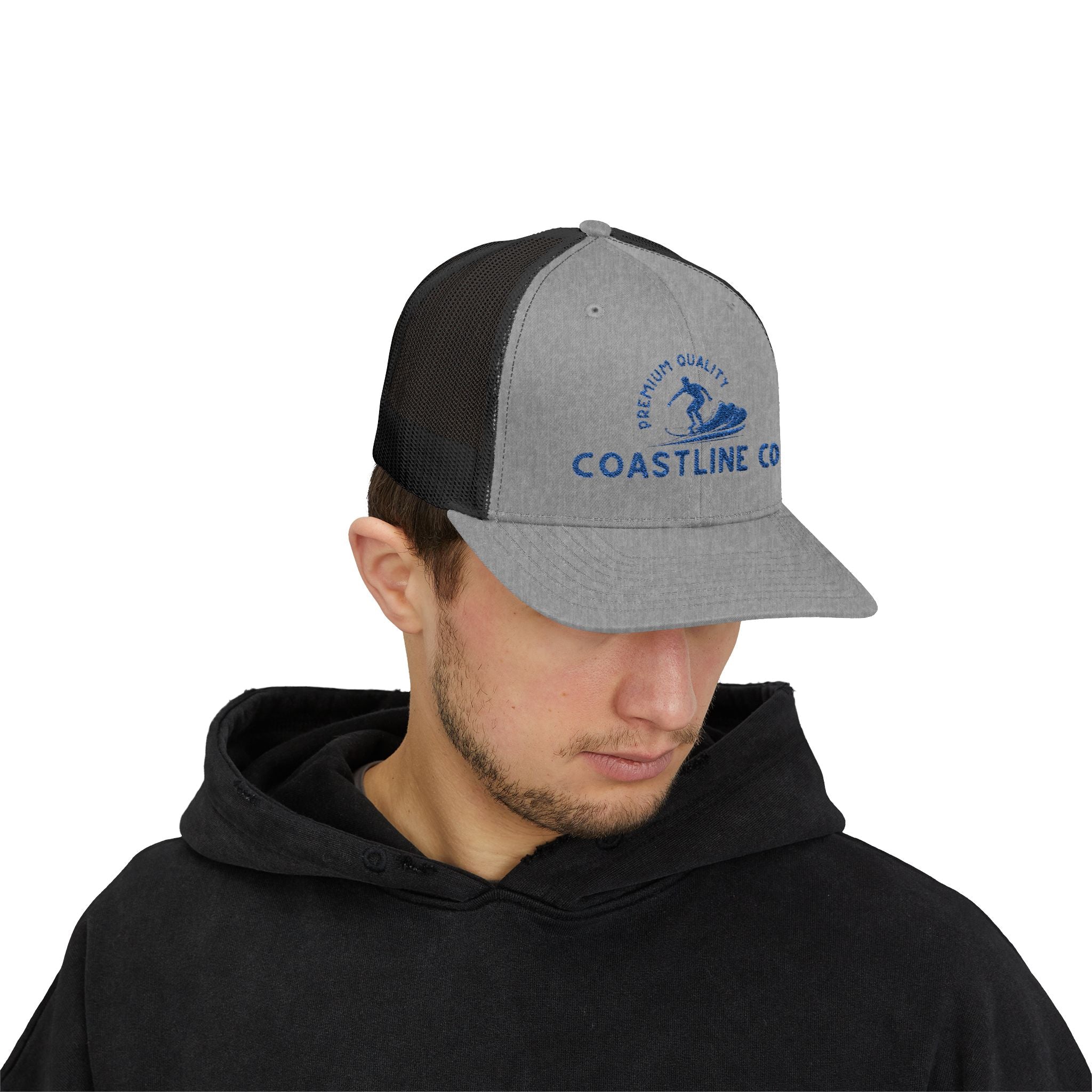 Coastline Co. Wave Trucker Cap – Premium Surf Logo Snapback
