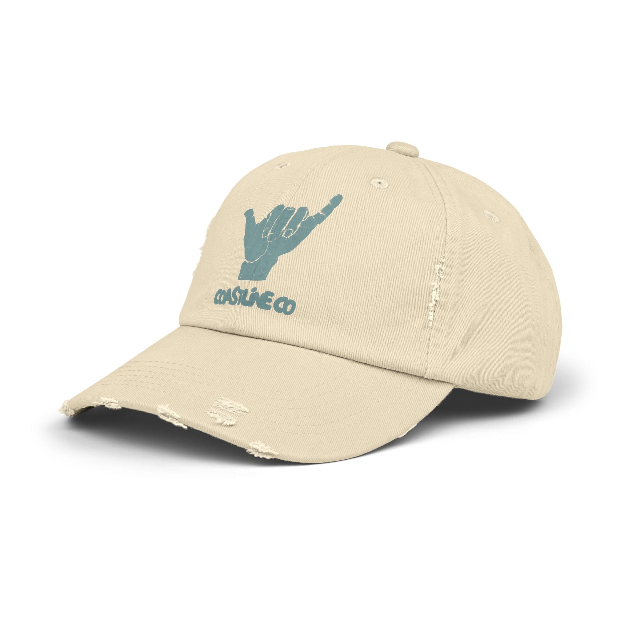 Distressed Shaka Cap — Surf Vibe Embroidered Hat
