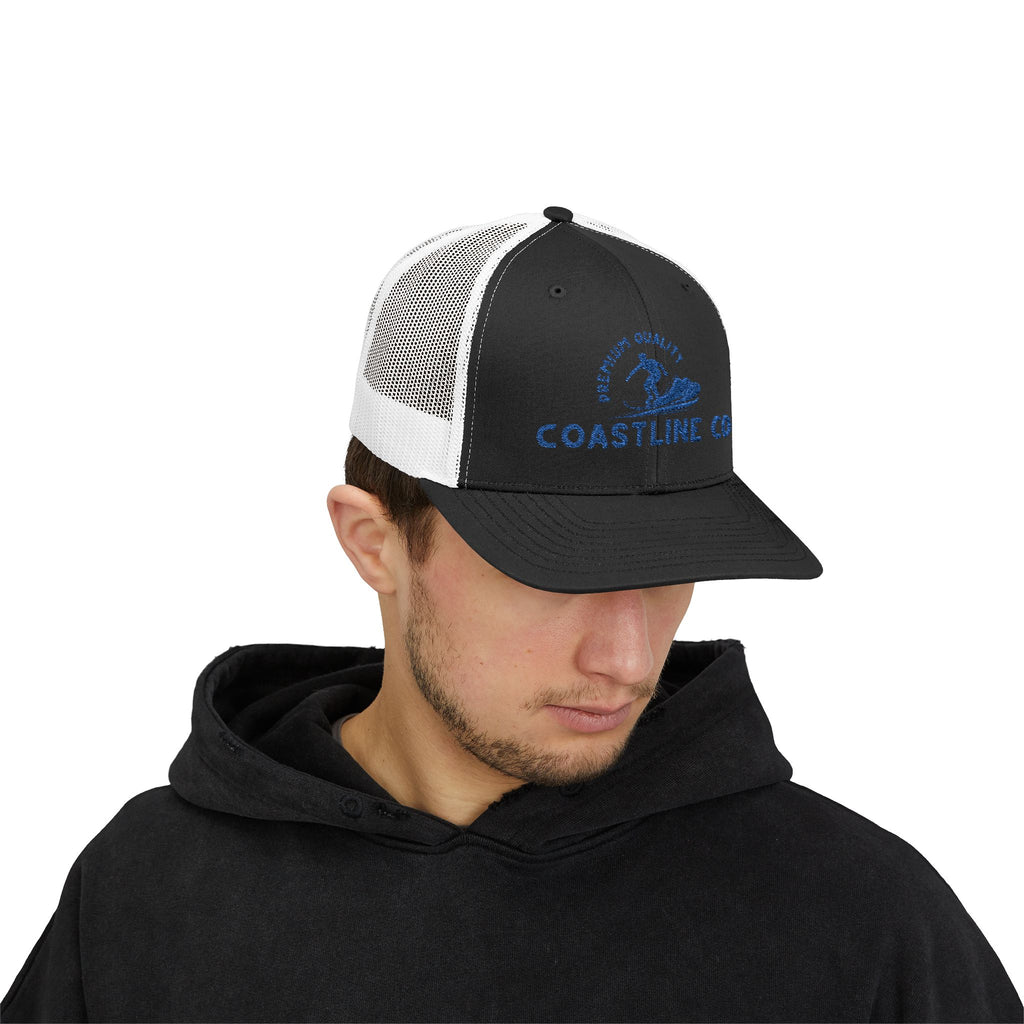 Coastline Co. Wave Trucker Cap – Premium Surf Logo Snapback