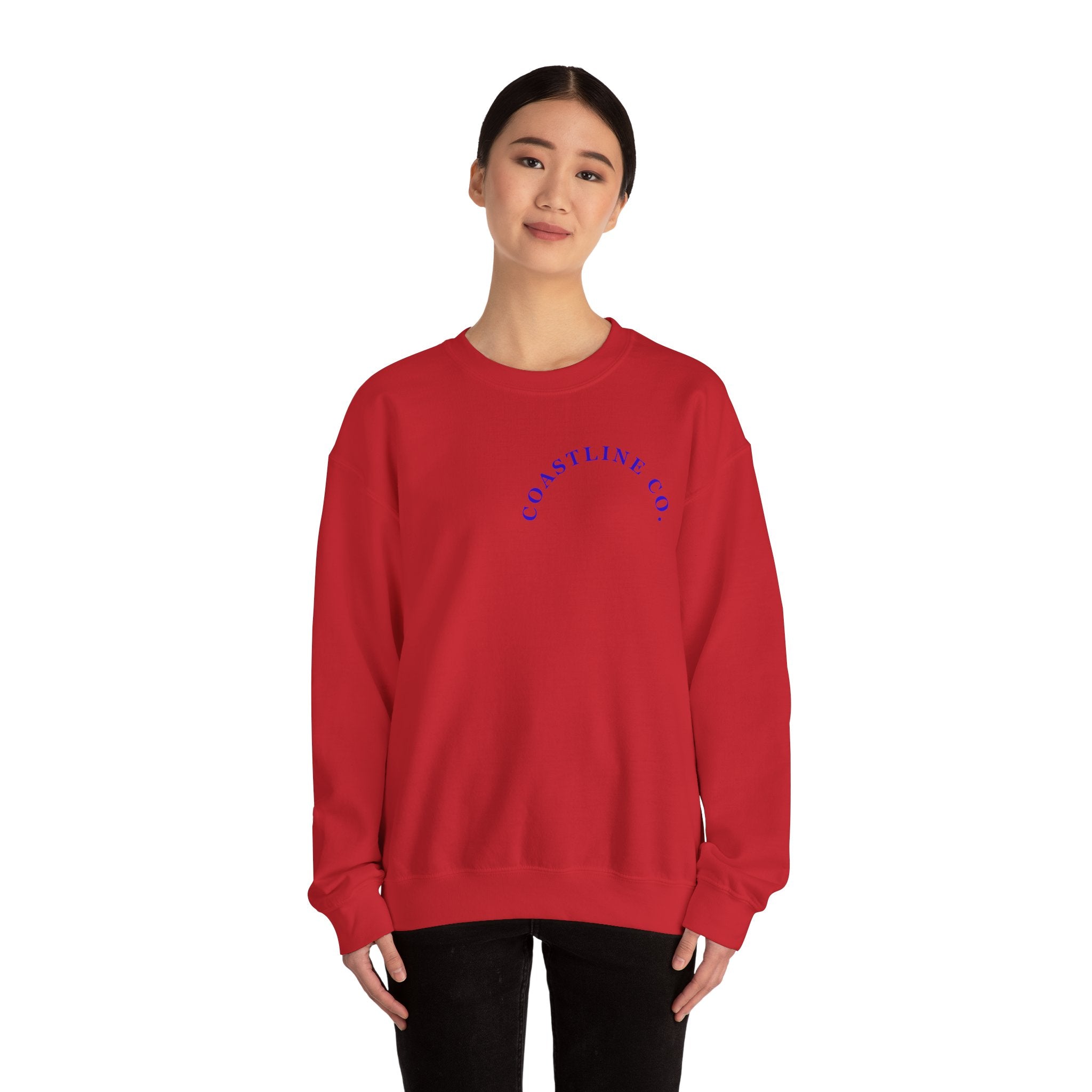 Coastline Co. Surf Crewneck Sweatshirt — 'Ride the Tide' Beach Pullover