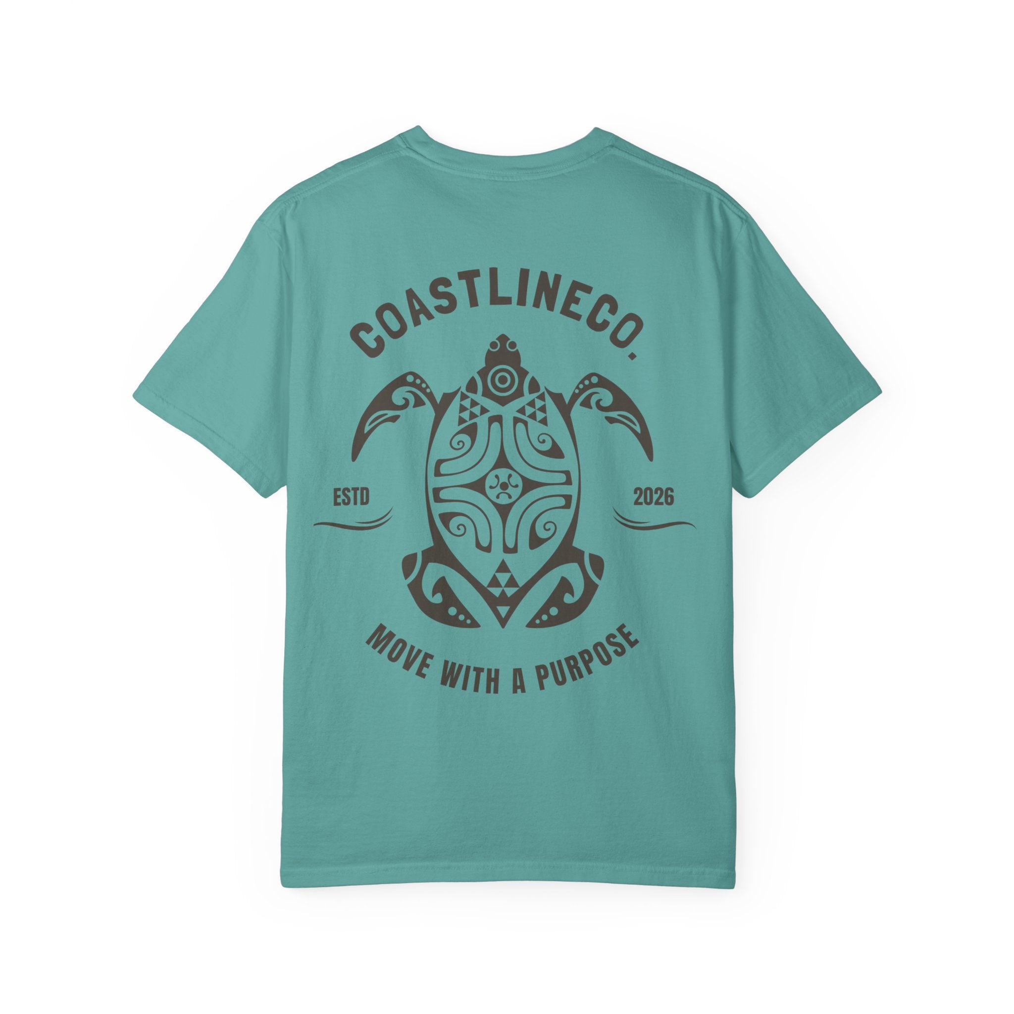 Coastline Co. Tribal Turtle Tee — "Move With A Purpose" Graphic T-Shirt