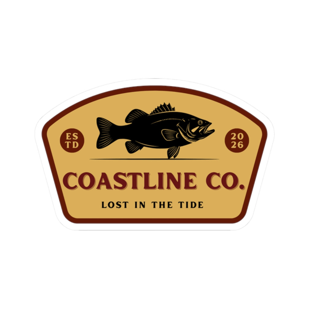 Coastline Co. Fishing Sticker — 'Lost in the Tide' Kiss-Cut Decal