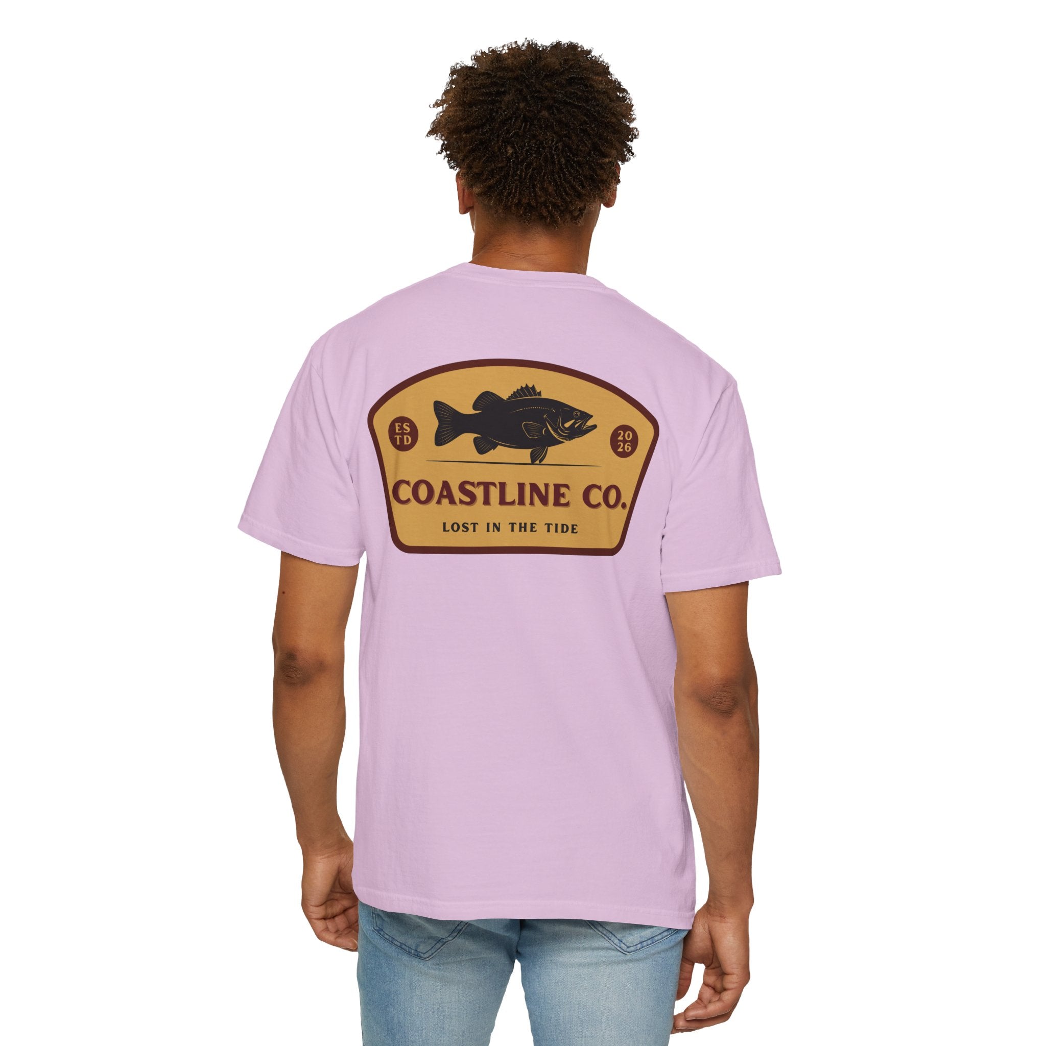 Coastline Co. Bass Patch Tee — "Lost in the Tide" Graphic T-Shirt