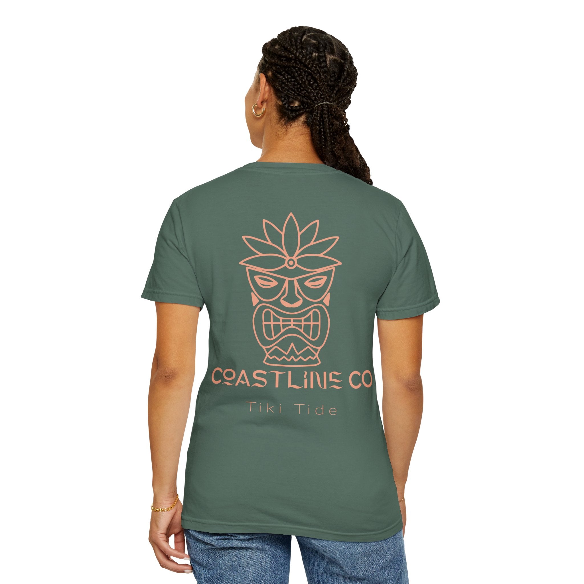 T-Shirt — Coastline Co Tiki Logo Tee (Back Graphic)