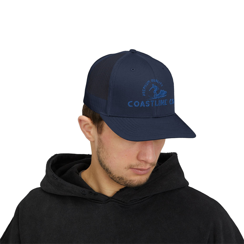 Coastline Co. Wave Trucker Cap – Premium Surf Logo Snapback