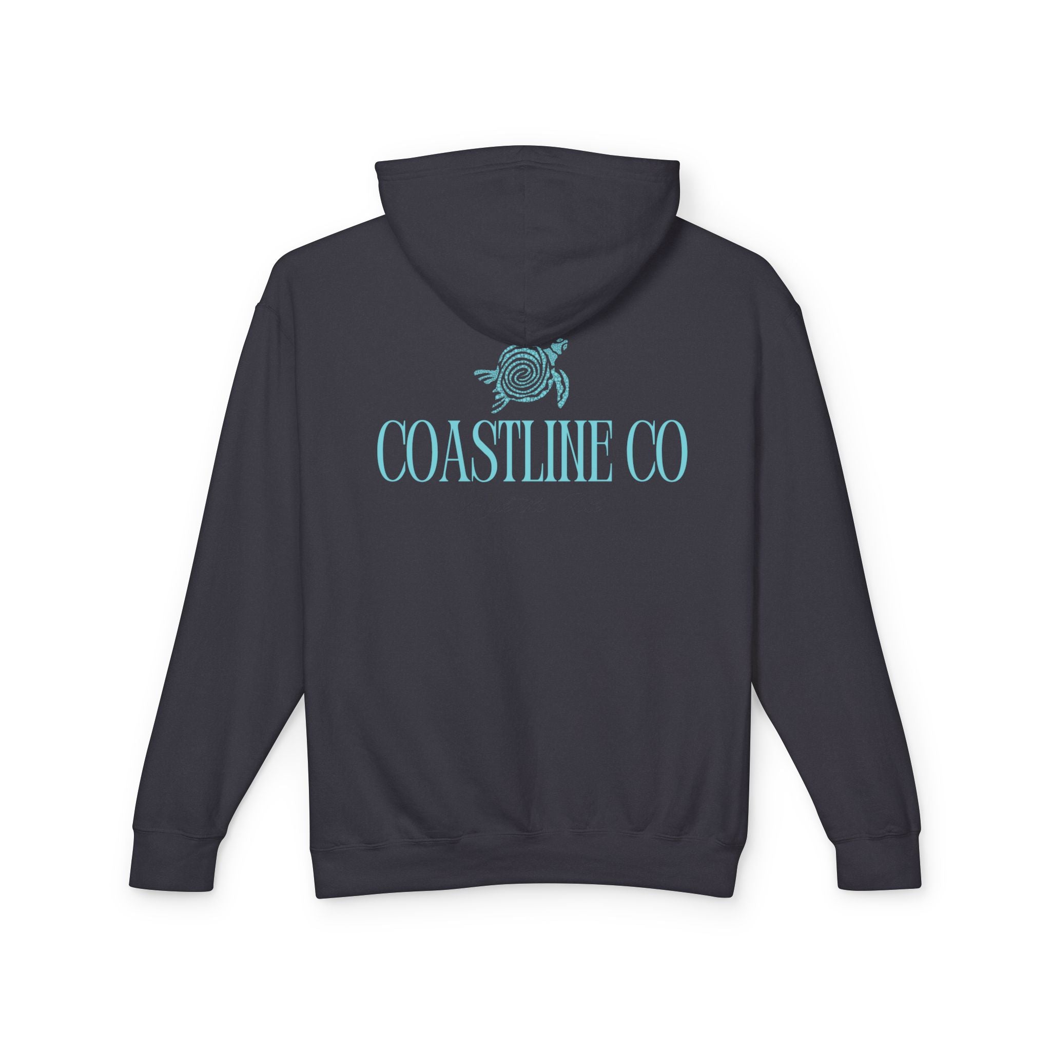 Coastline Co. Script Logo Hoodie — Beachy Lightweight Pullover