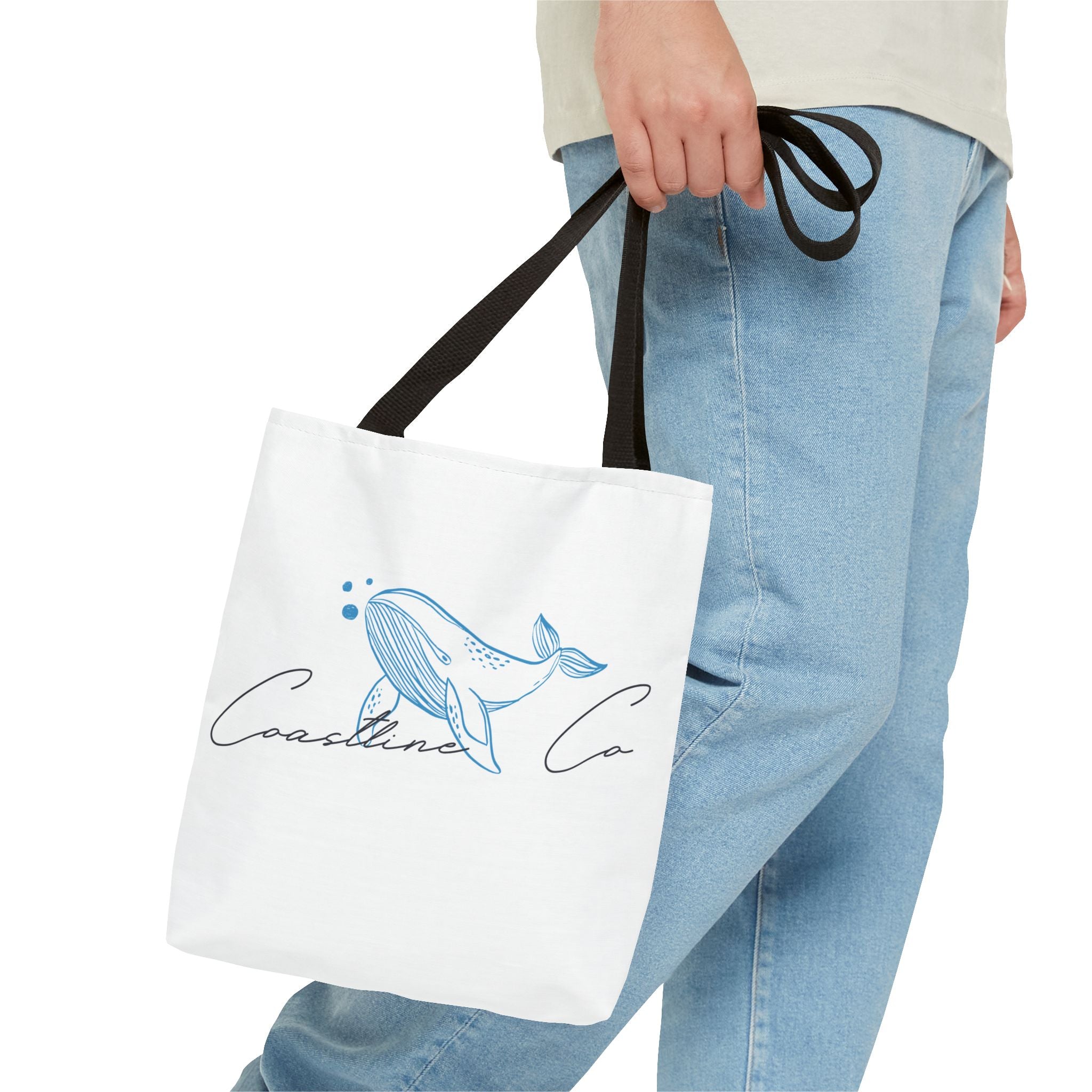 Tote Bag — Coastal Whale Illustration Tote (Coastline Co.)