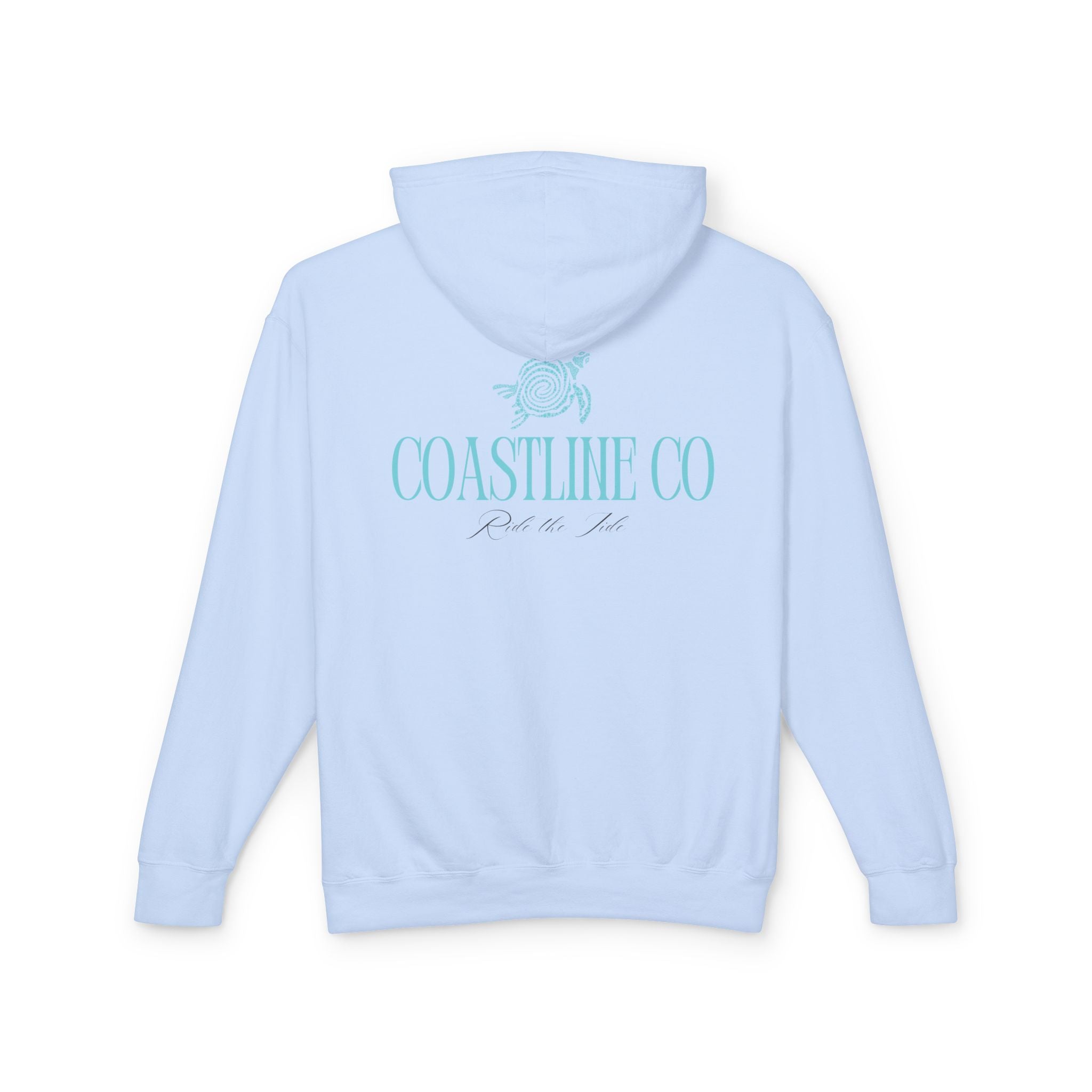Coastline Co. Script Logo Hoodie — Beachy Lightweight Pullover