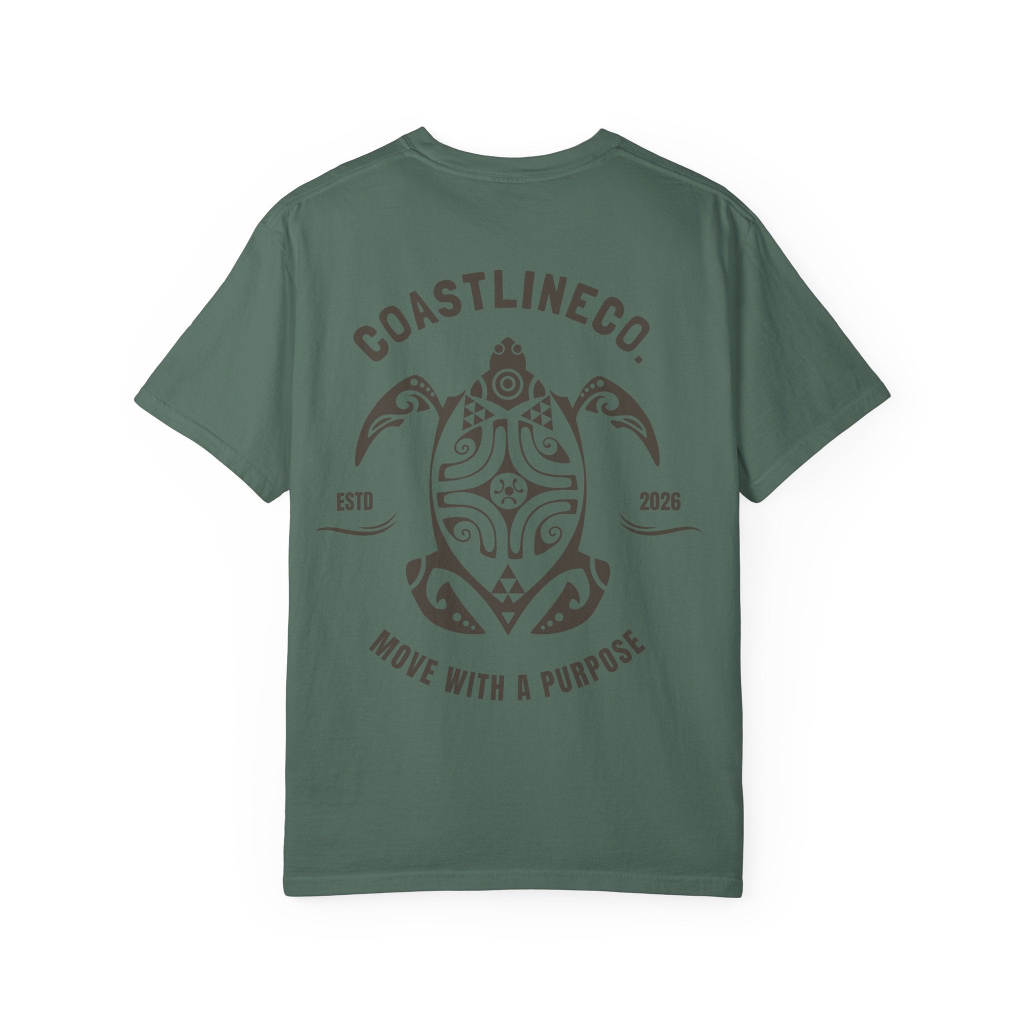 Coastline Co. Tribal Turtle Tee — "Move With A Purpose" Graphic T-Shirt