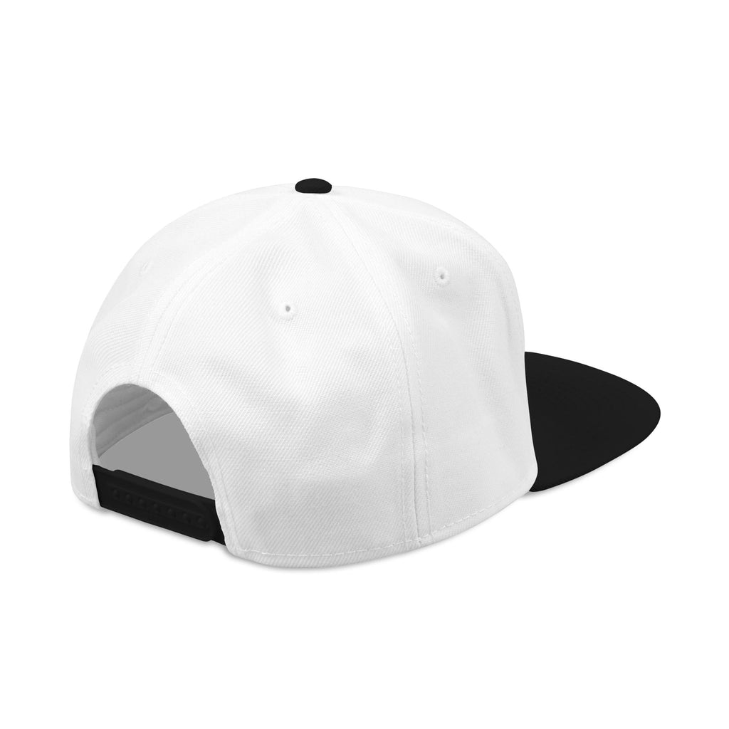 Embroidered Script Snapback Hat — Blue Silver Signature Cap