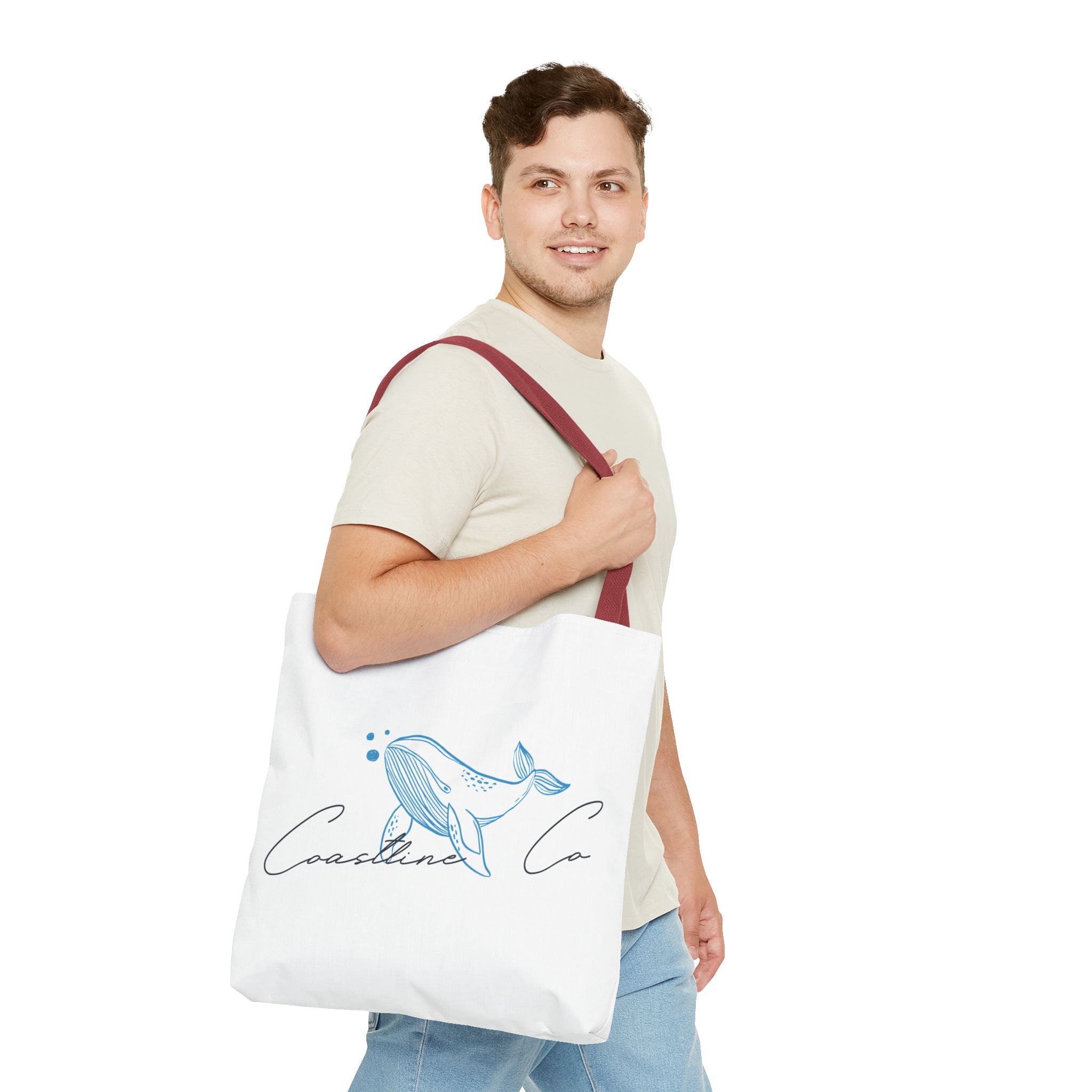 Tote Bag — Coastal Whale Illustration Tote (Coastline Co.)