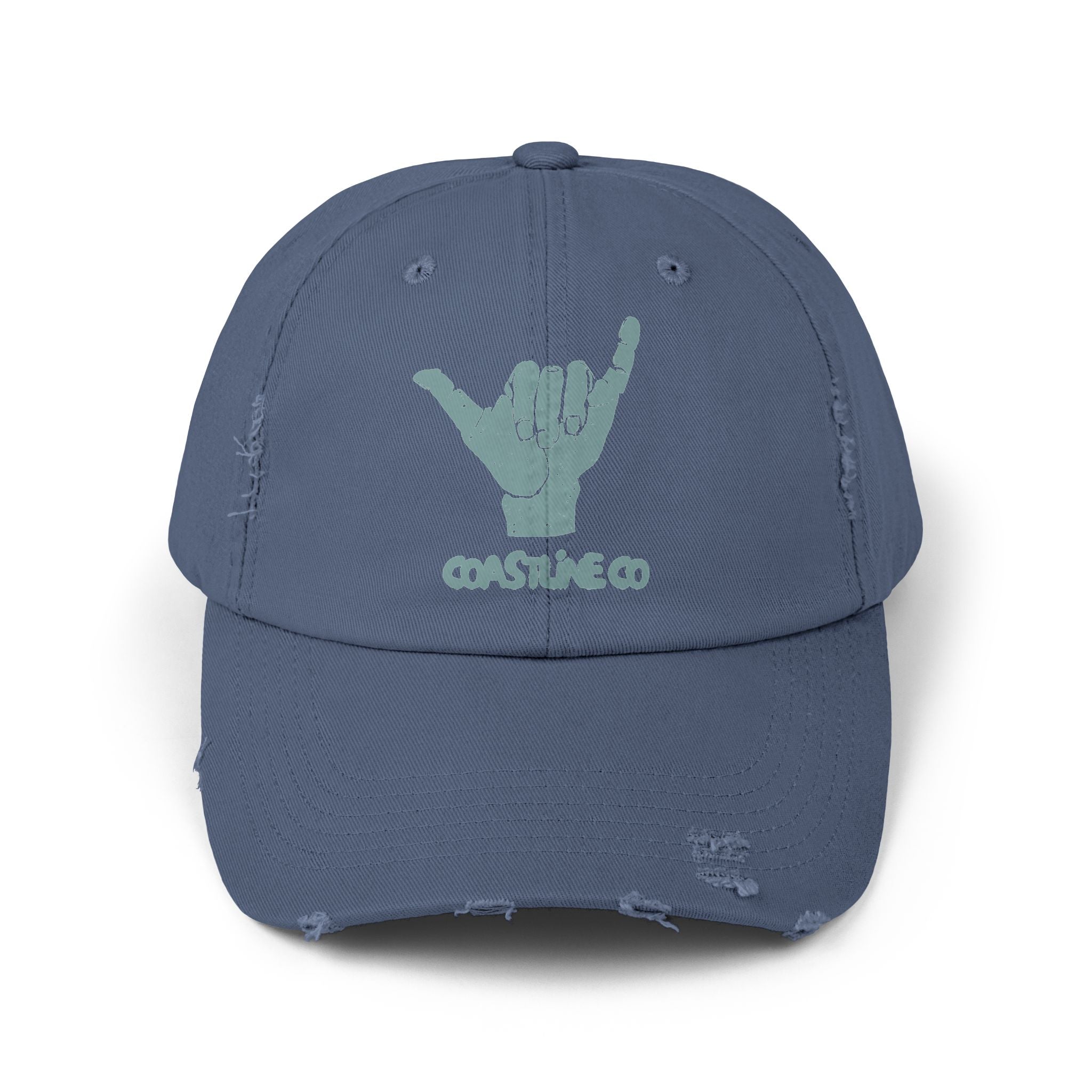 Distressed Shaka Cap — Surf Vibe Embroidered Hat