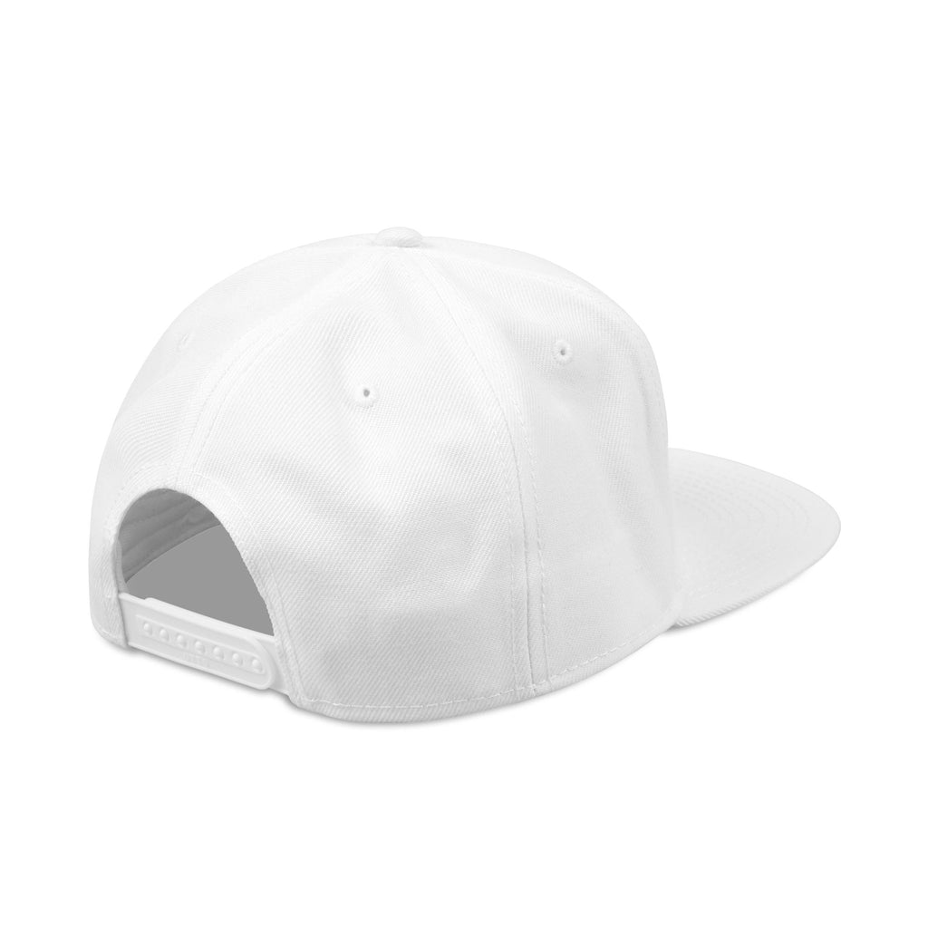 Embroidered Script Snapback Hat — Blue Silver Signature Cap