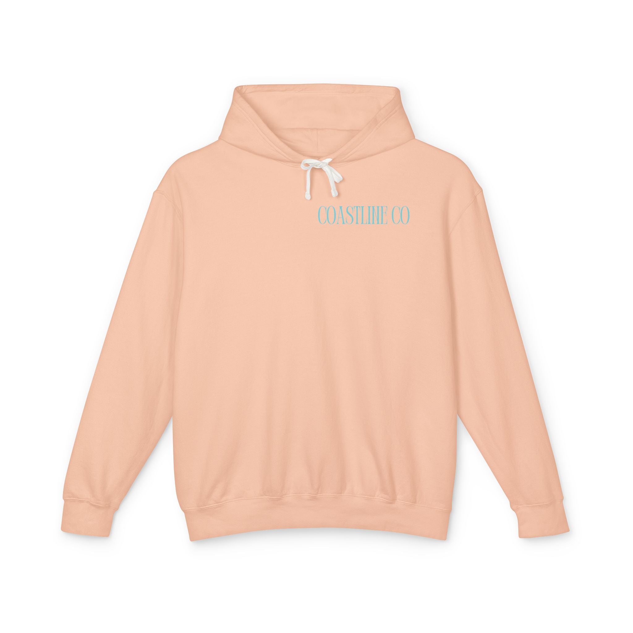 Coastline Co. Script Logo Hoodie — Beachy Lightweight Pullover