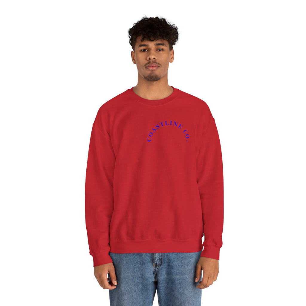 Coastline Co. Surf Crewneck Sweatshirt — 'Ride the Tide' Beach Pullover