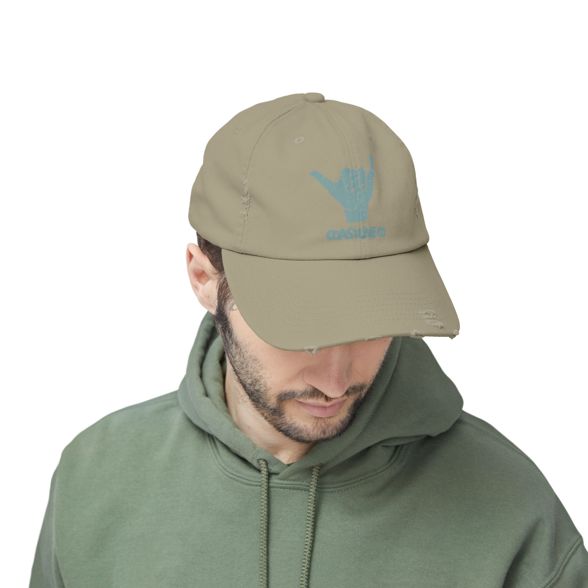 Distressed Shaka Cap — Surf Vibe Embroidered Hat