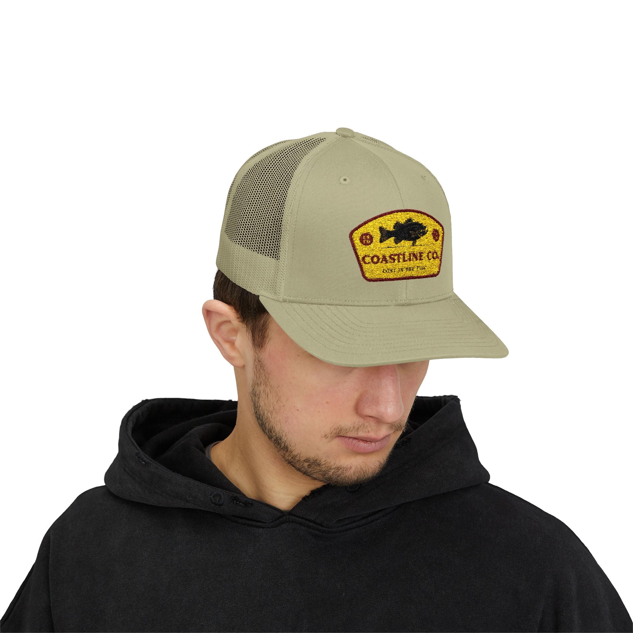 Coastline Co. Fish Patch Trucker Cap — Vintage Fishing Snapback