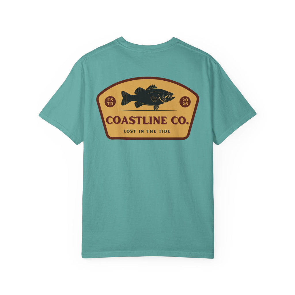 Coastline Co. Bass Patch Tee — "Lost in the Tide" Graphic T-Shirt
