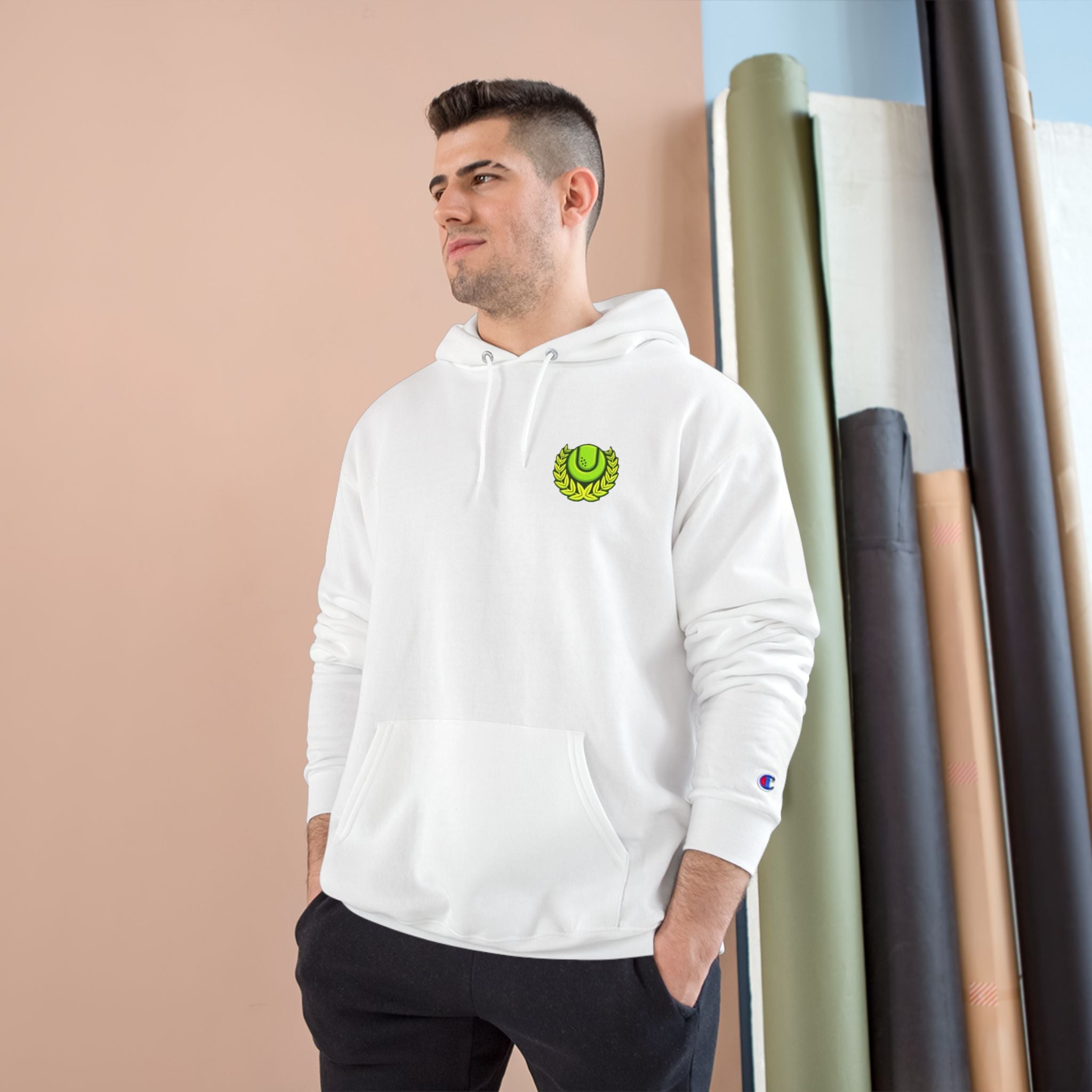 Champion Hoodie — 'Service Parfait' Logo Pullover