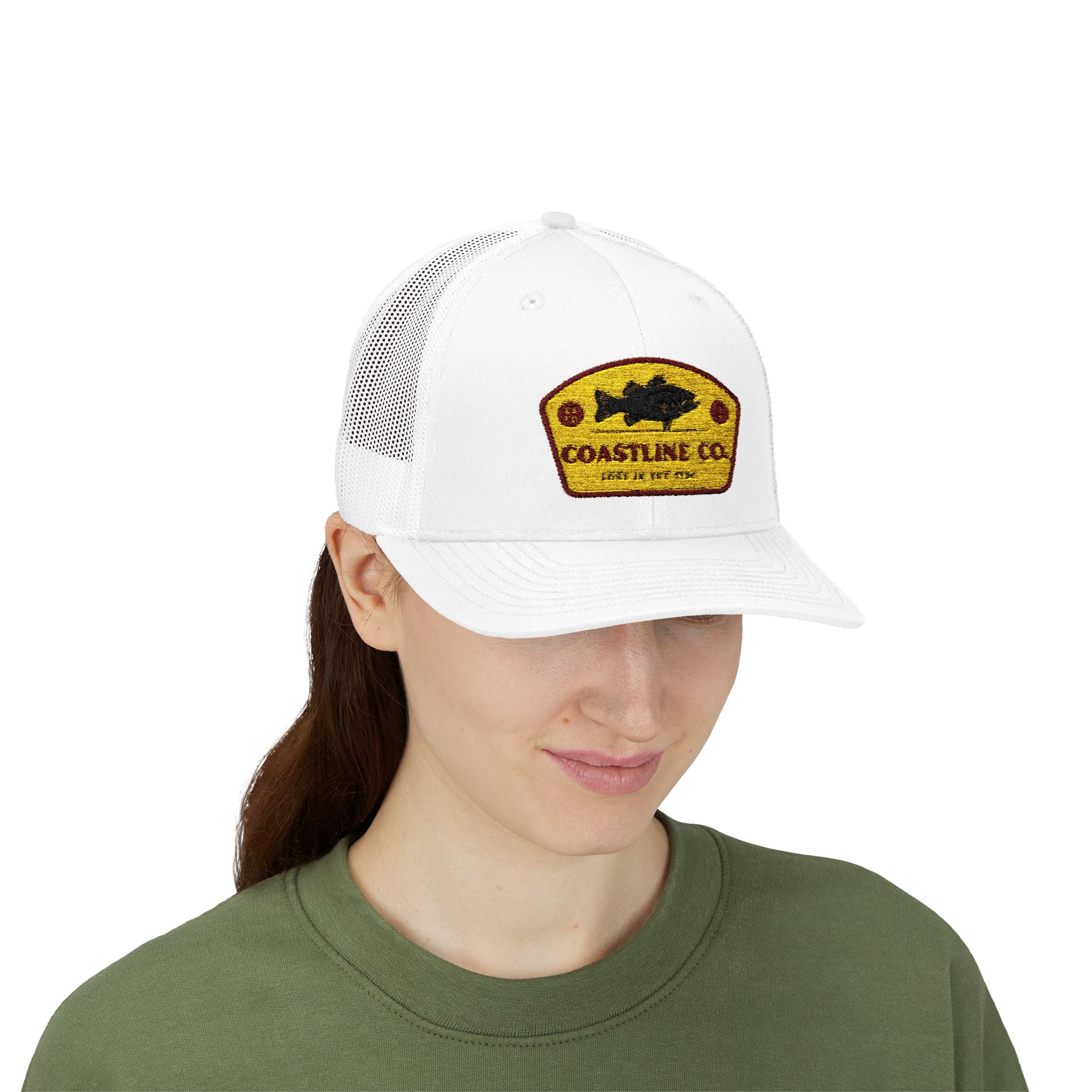 Coastline Co. Fish Patch Trucker Cap — Vintage Fishing Snapback